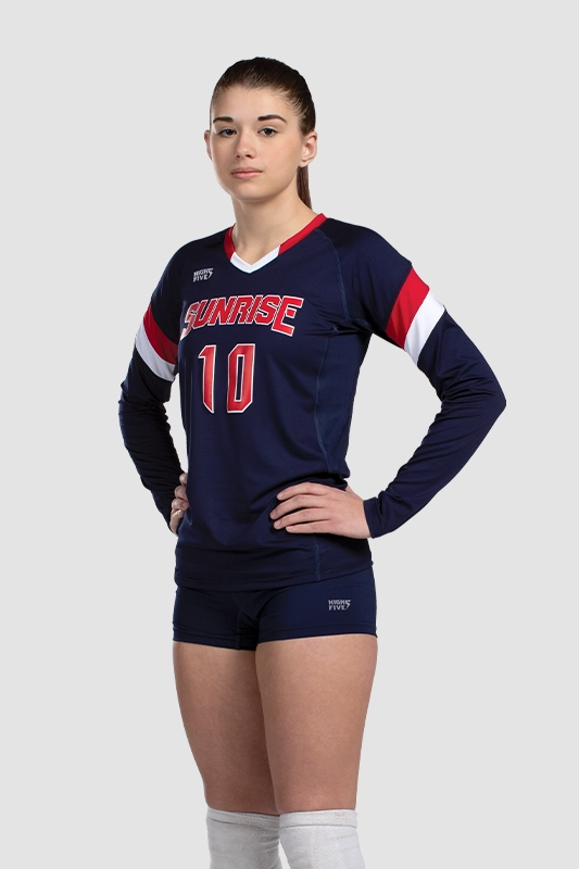 High Five athletic wear on a woman volleyball player