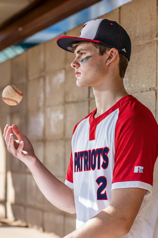 Young woman wearing a Russell Athletic cap