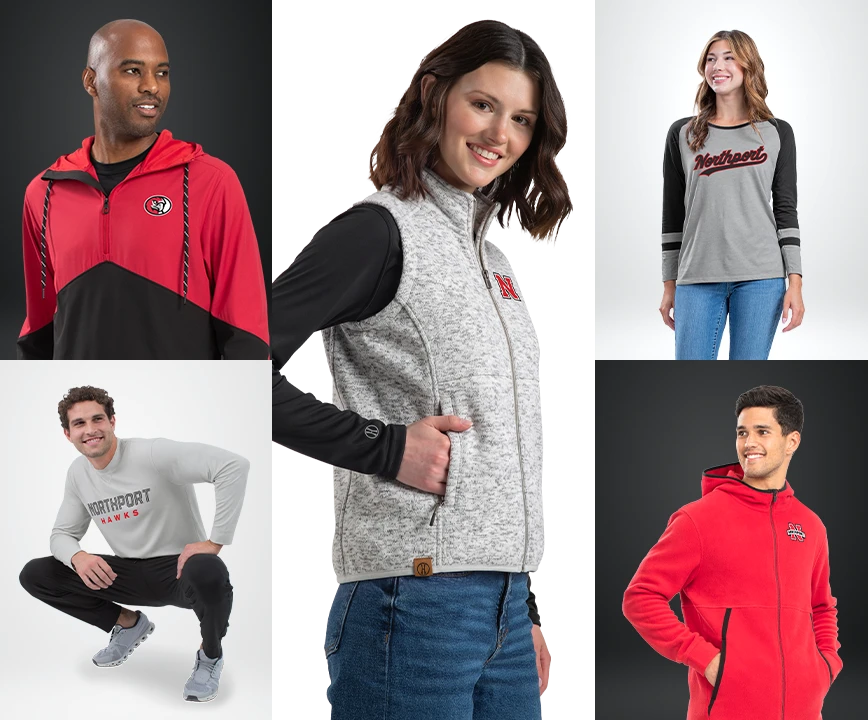 young people in jerseys with custom logos on them