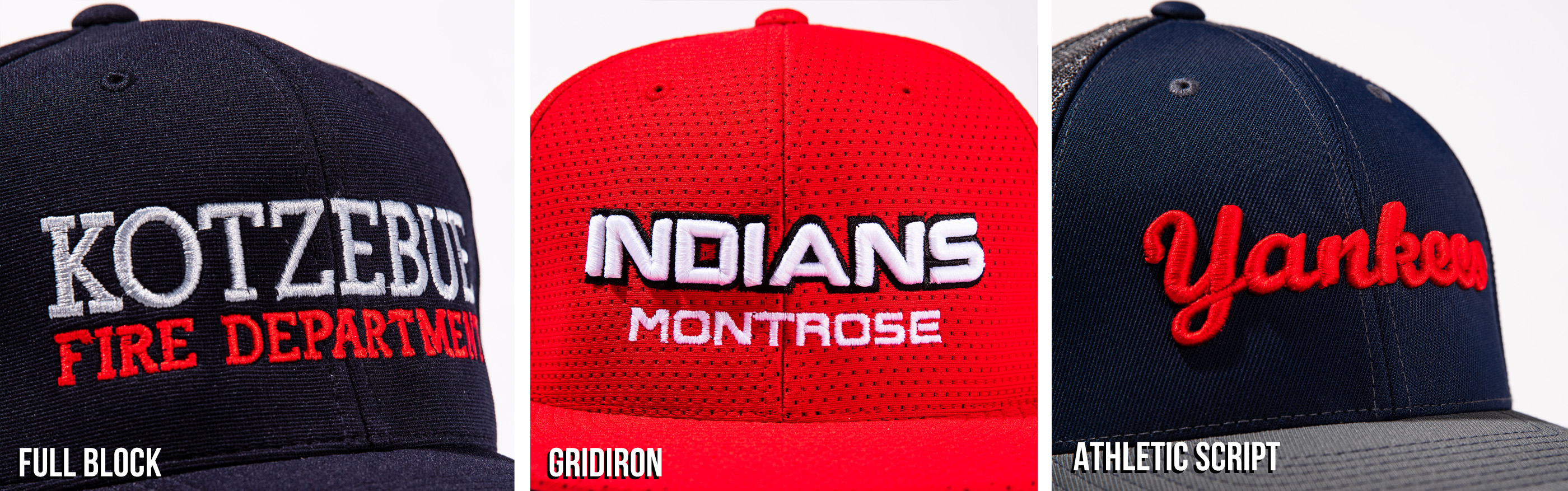 Pacific Headwear wording fonts