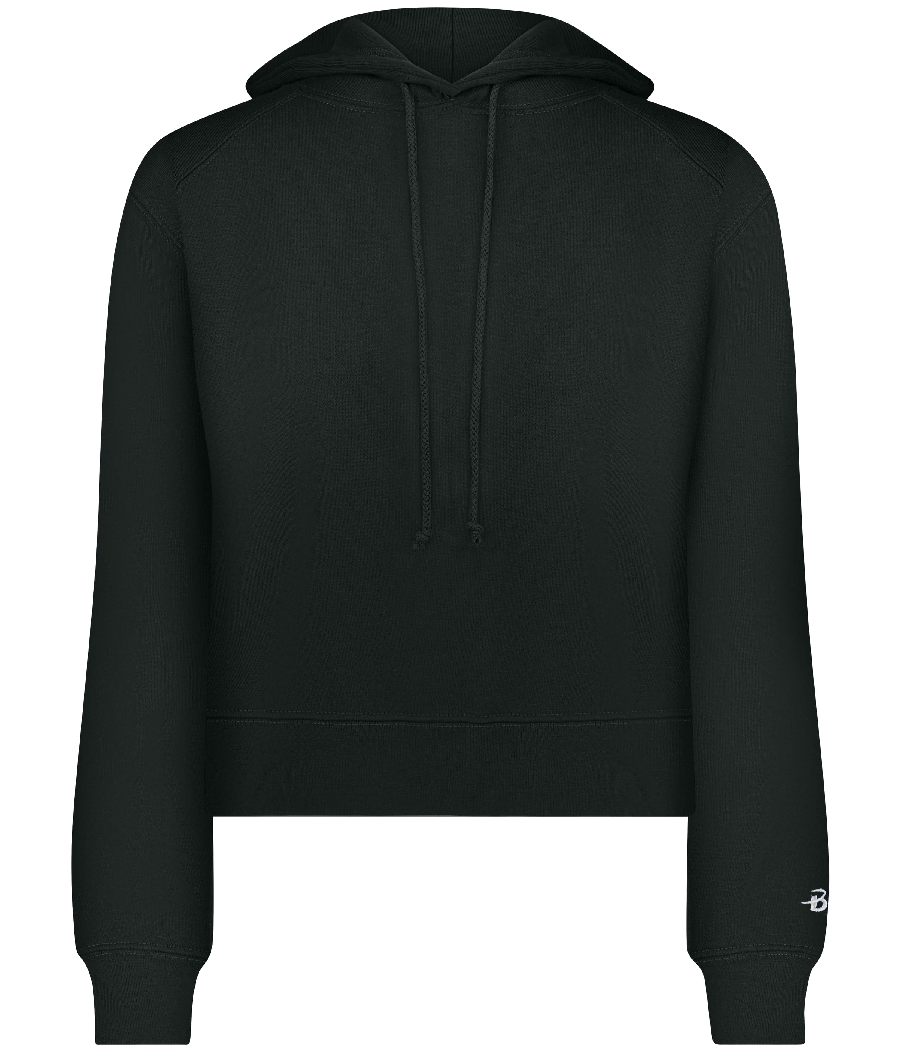 LADIES ATHLETIC FLEECE CROP HOODIE
