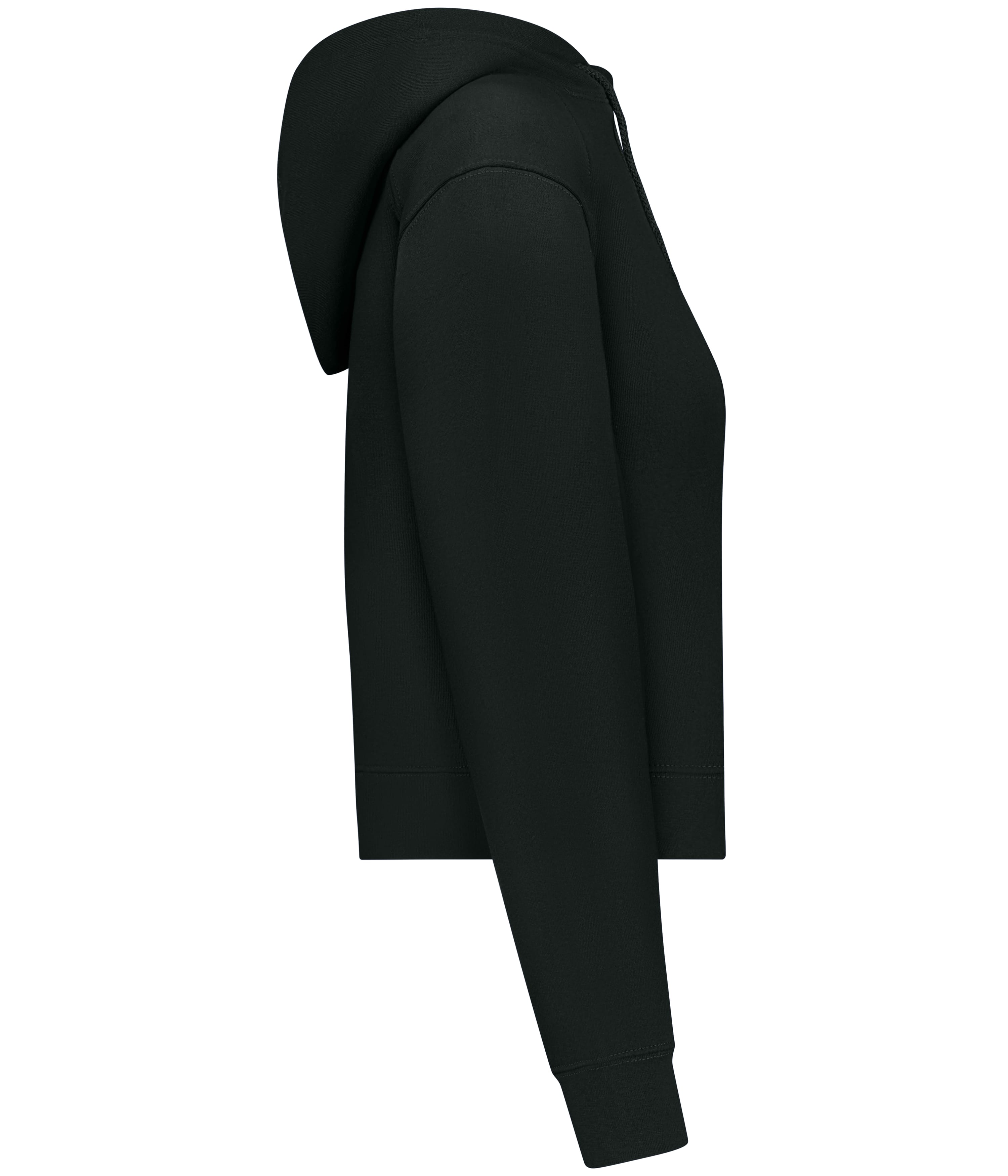 LADIES ATHLETIC FLEECE CROP HOODIE