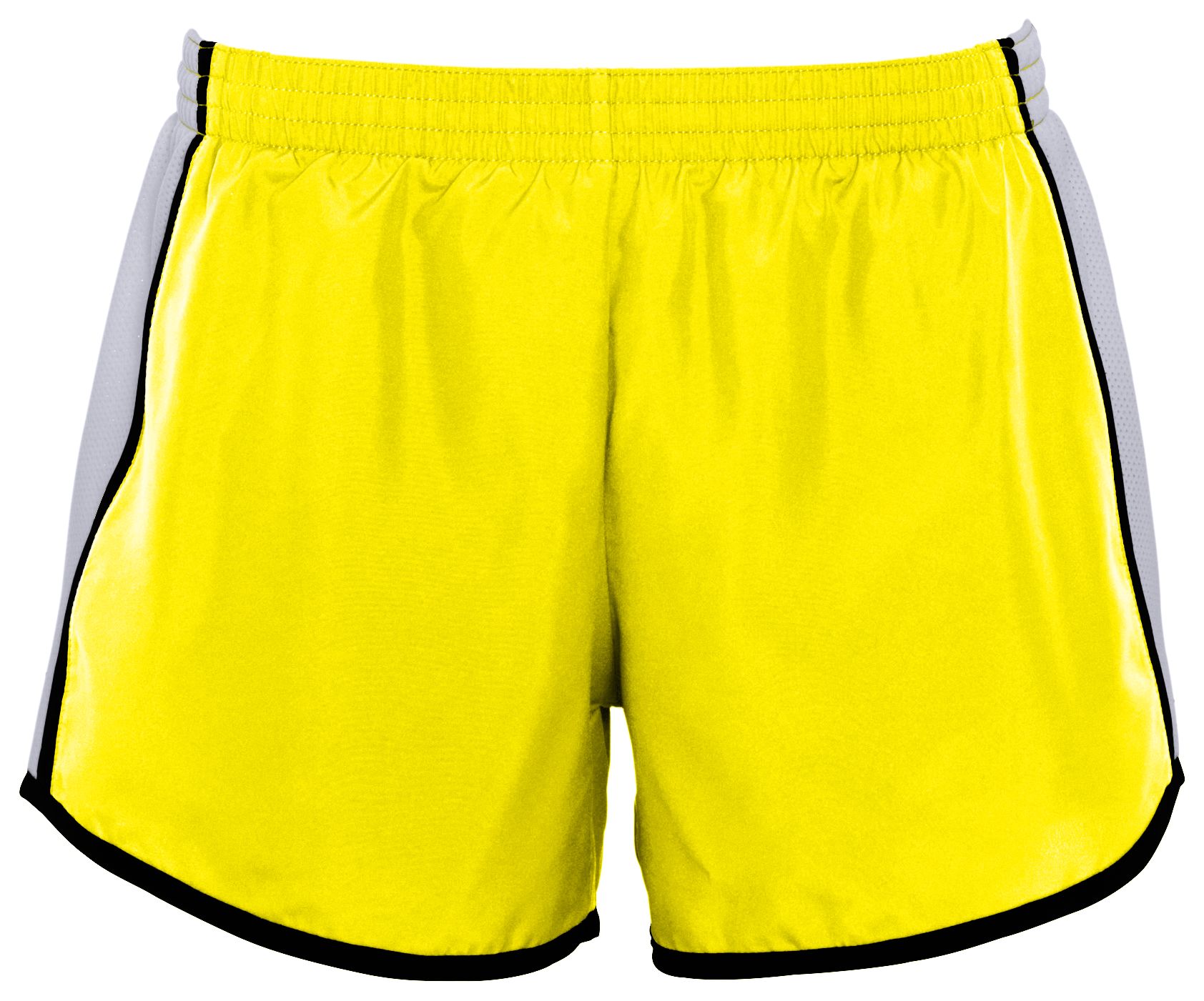 Augusta Sportswear 1265 Ladies Pulse Shorts in POWER YELLOW/WHITE/BLACK