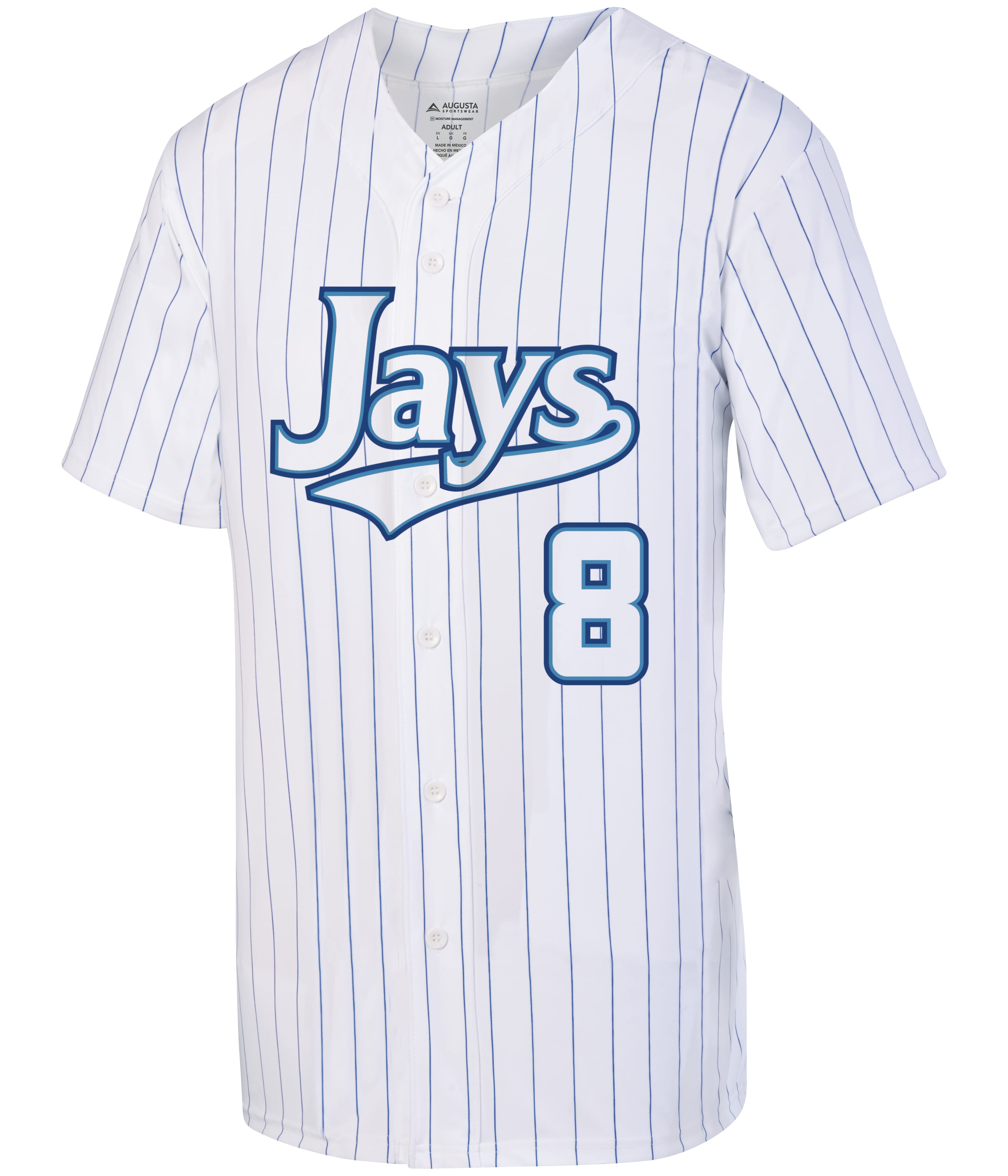 Pinstripe Full-Button Baseball Jersey