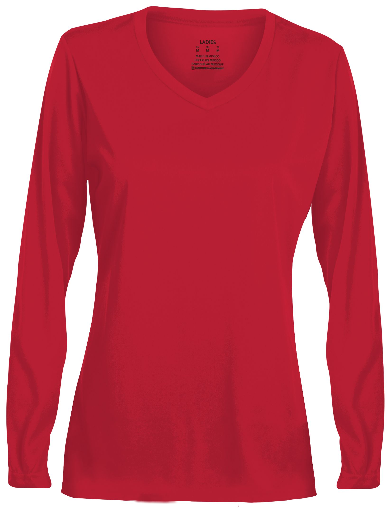 Augusta Sportswear 1788 Ladies Nexgen Wicking Long Sleeve Tee in SCARLET
