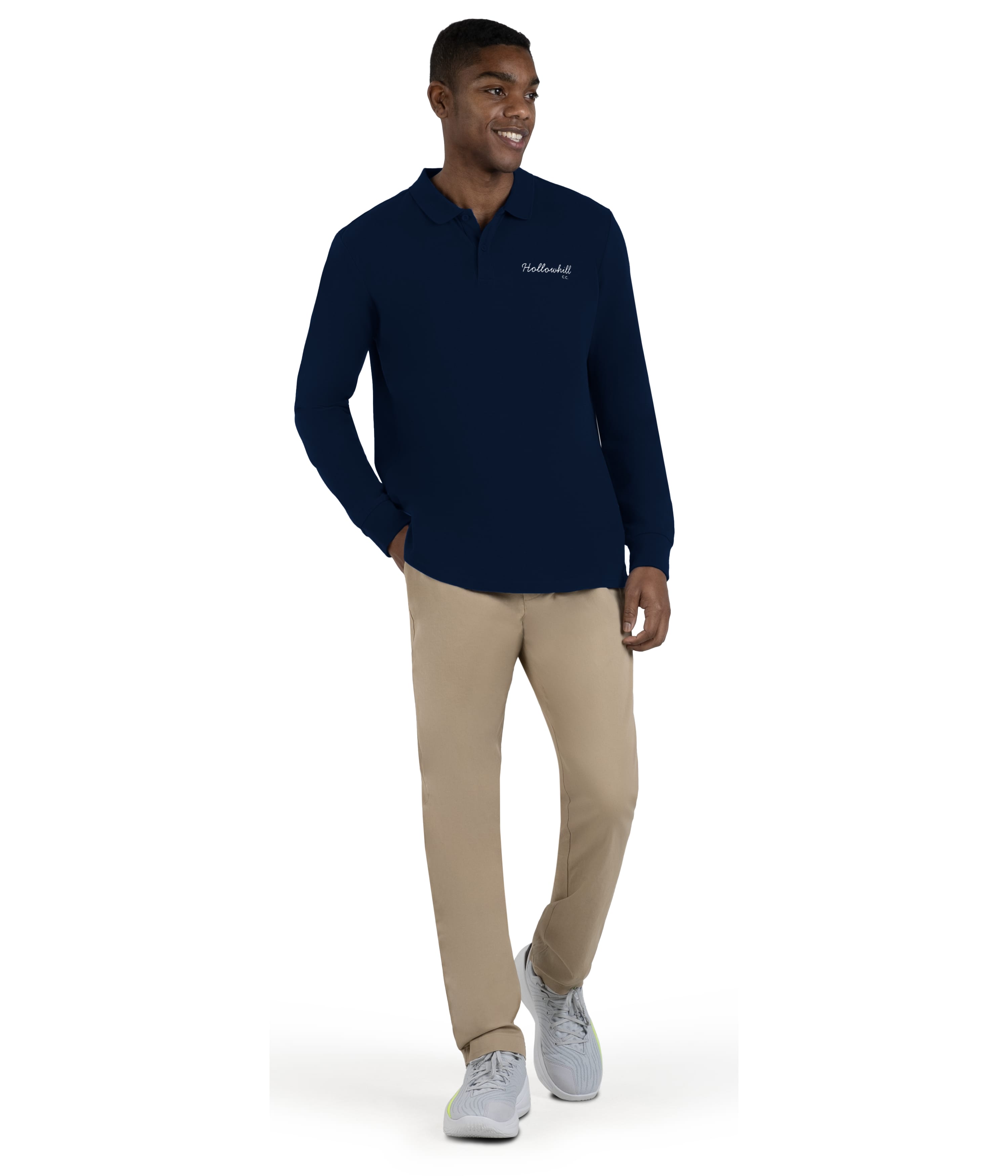 CORE COTTON LONG SLEEVE POLO