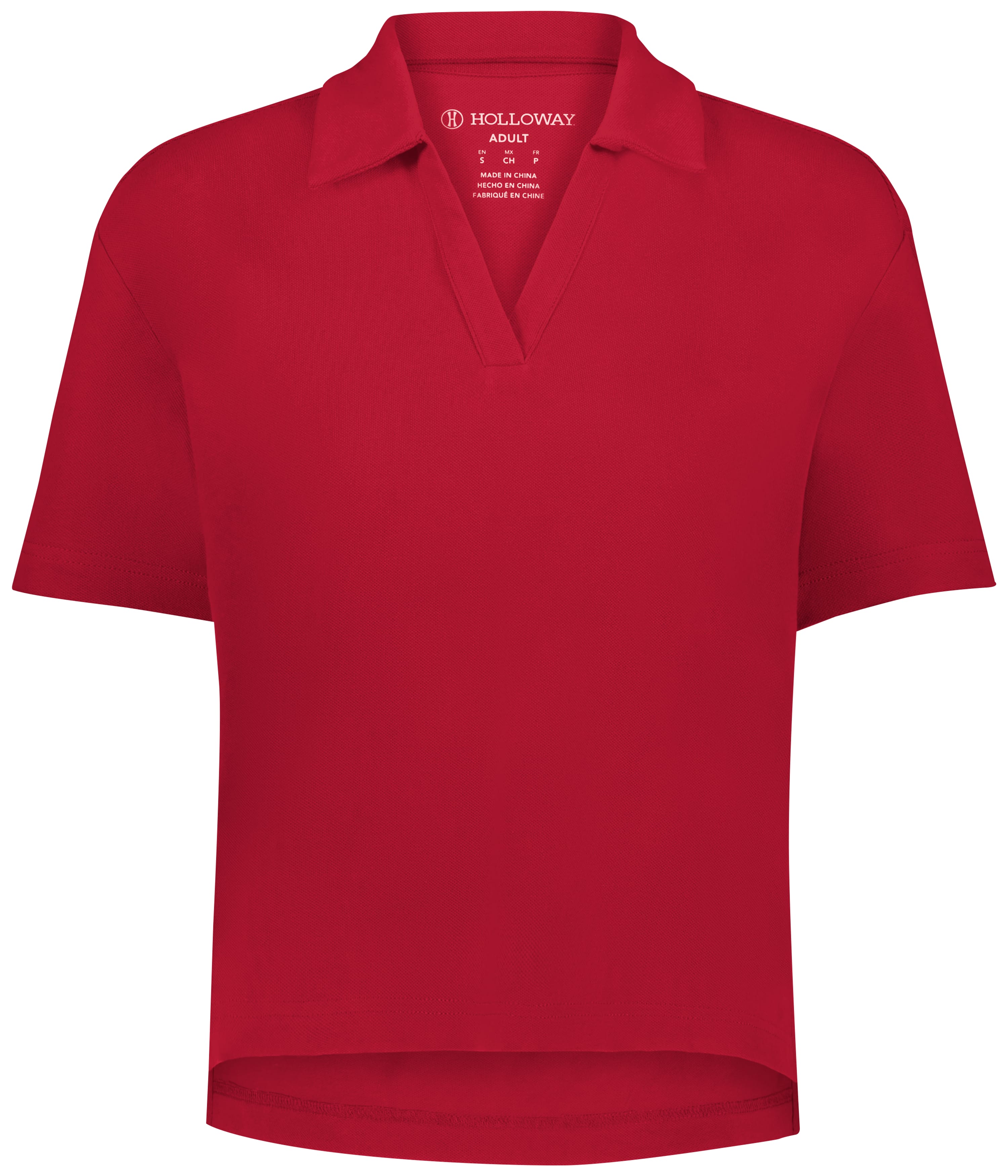 Holloway 226372 Ladies Core Cotton Waist Length Polo in SCARLET