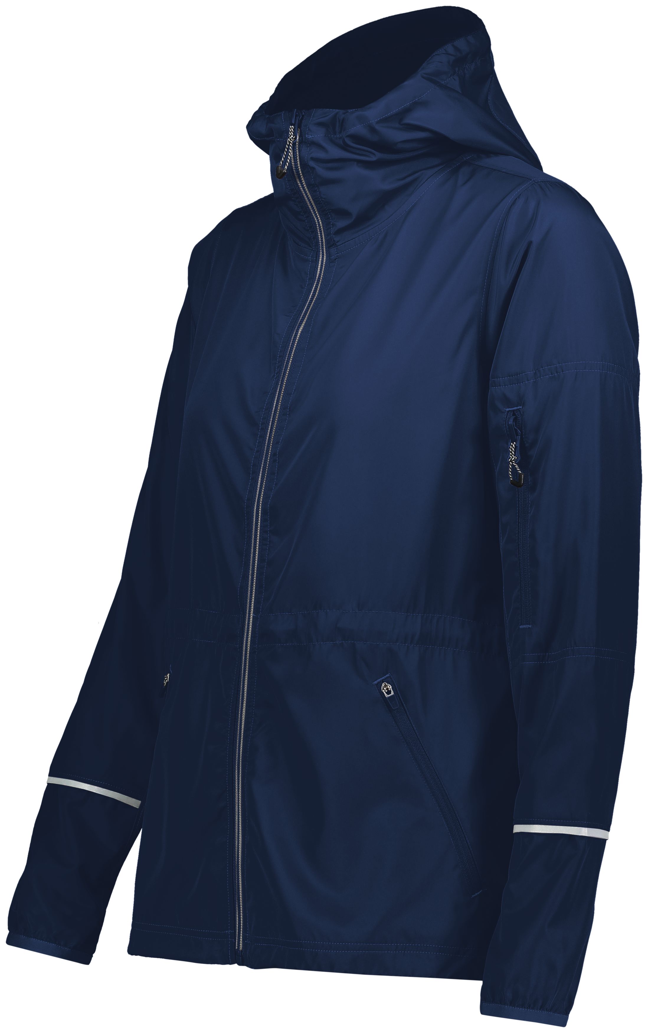 Ladies Packable Full Zip Jacket - NAVY