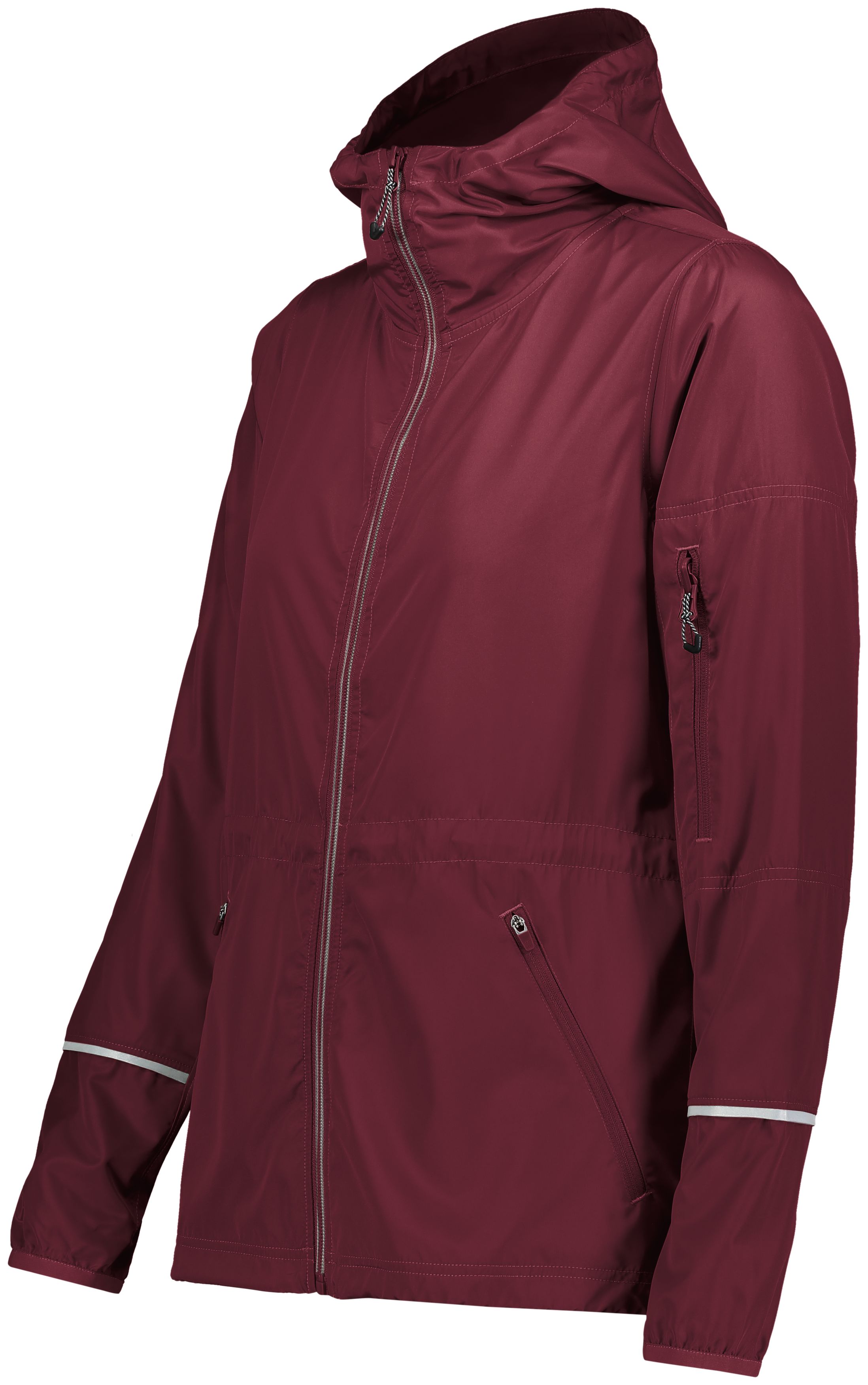 Ladies Packable Full Zip Jacket - MAROON (HLW)