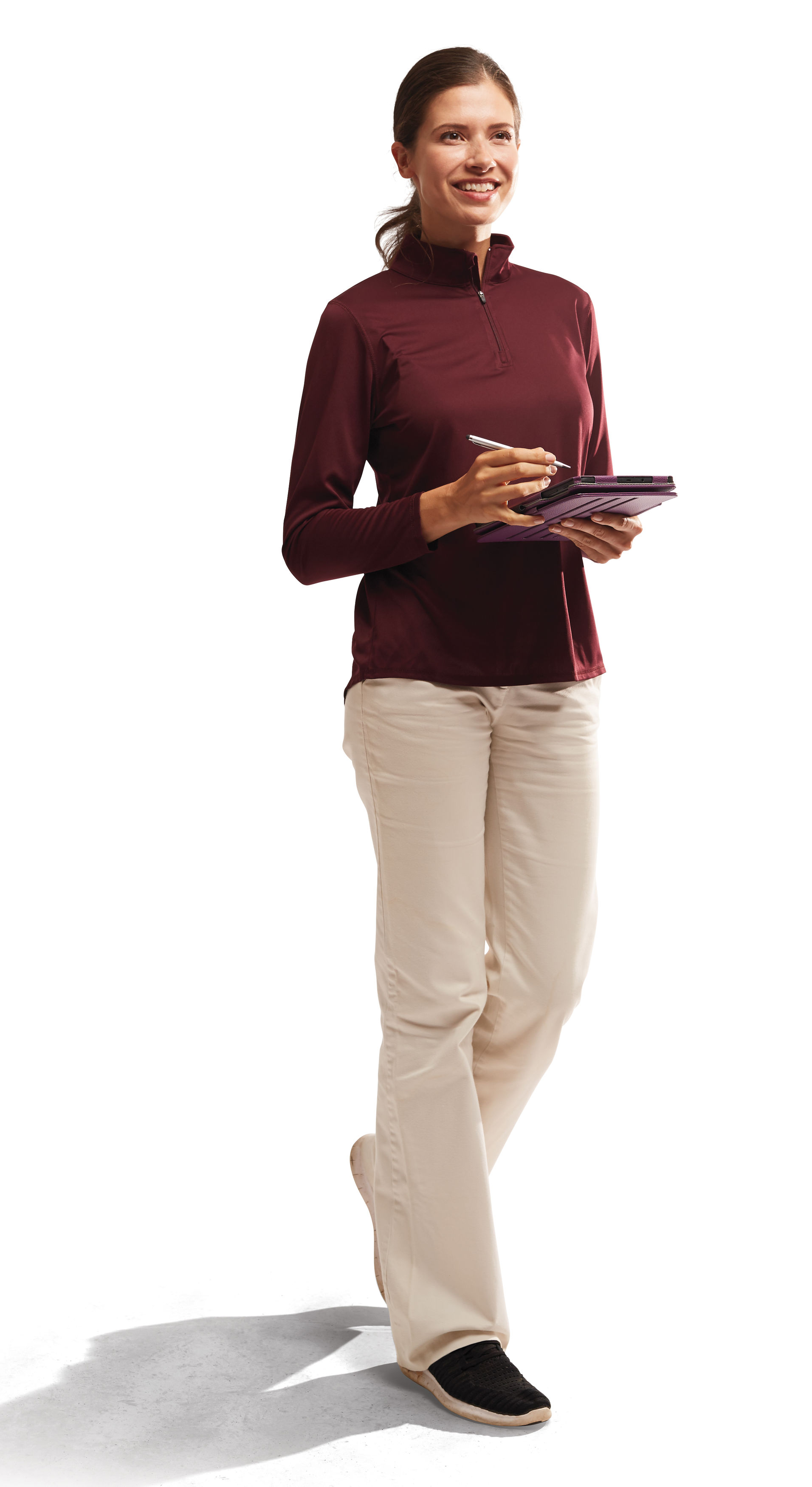 Ladies Attain Wicking 1/4 Zip Pullover
