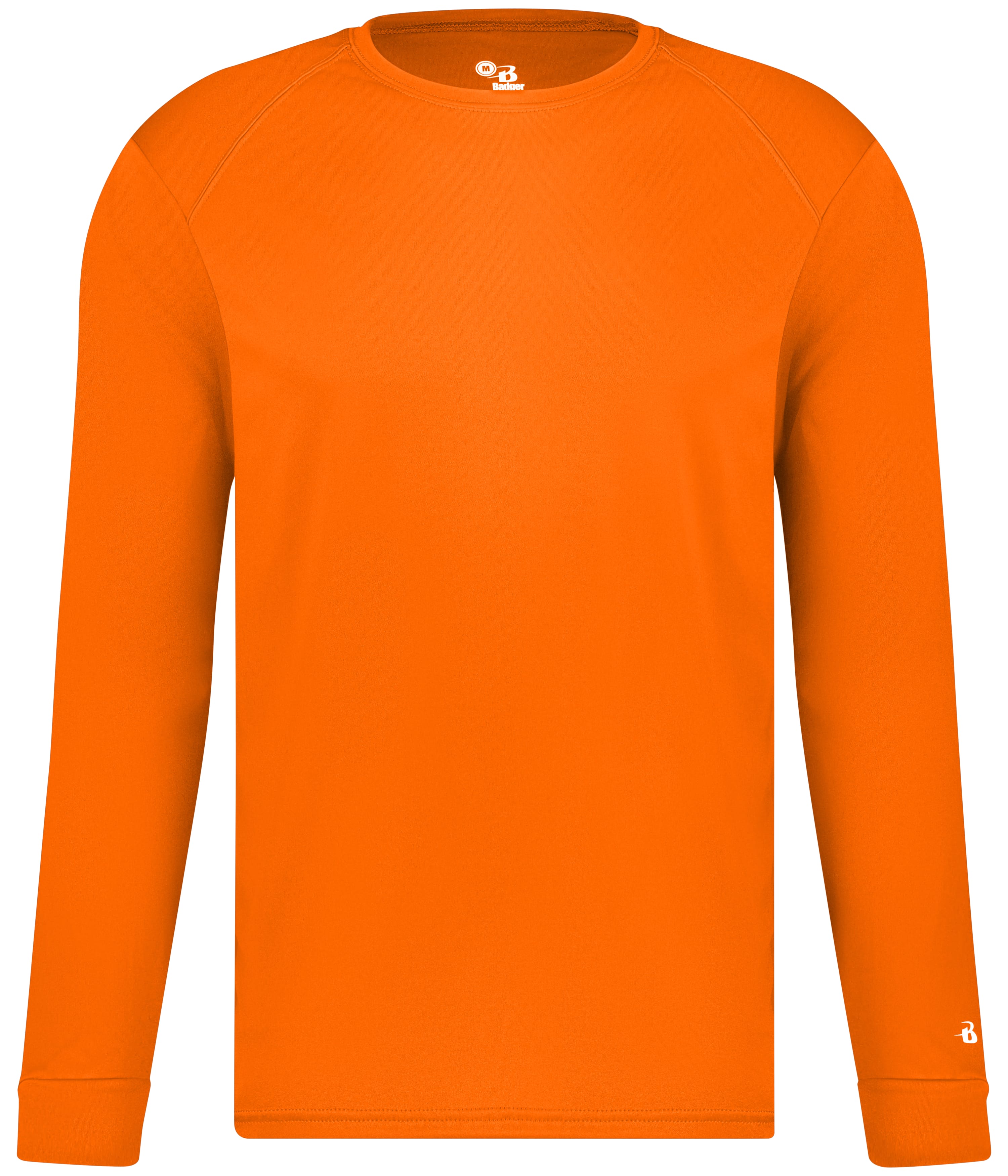 Badger Sport 410400 B-core Long Sleeve Tee in ELECTRIC ORANGE