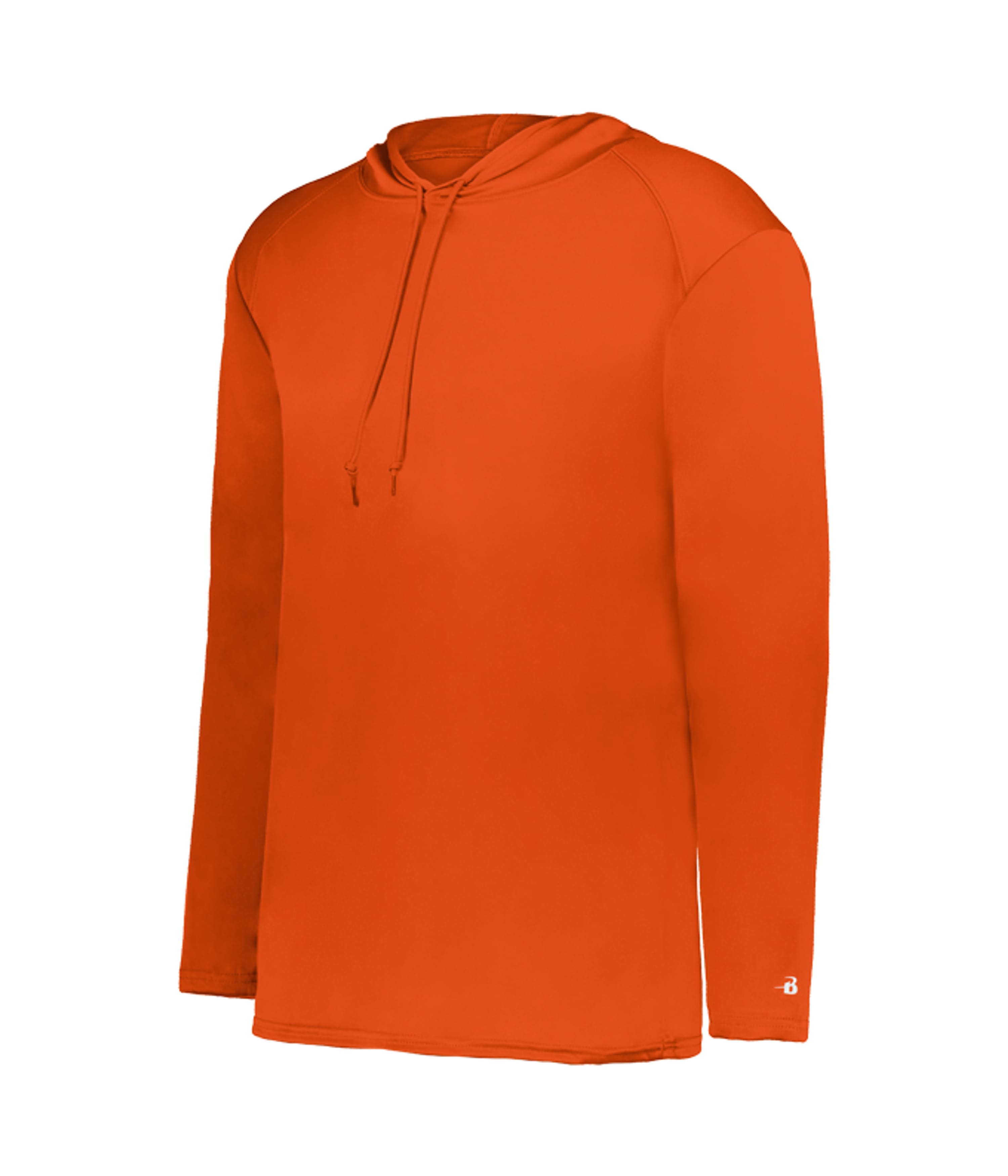 Badger Sport 410500 B-core Long Sleeve Hoodie in BURNT ORANGE (BA)