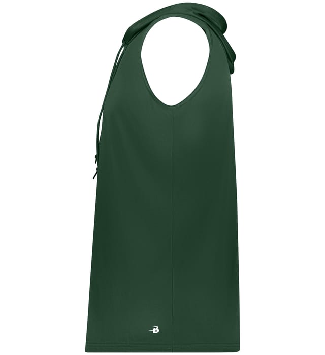 umbro×fekete gathered hoodie vest カーキ Badger Sport 410800 | B-CORE SLEEVELESS HOODIE