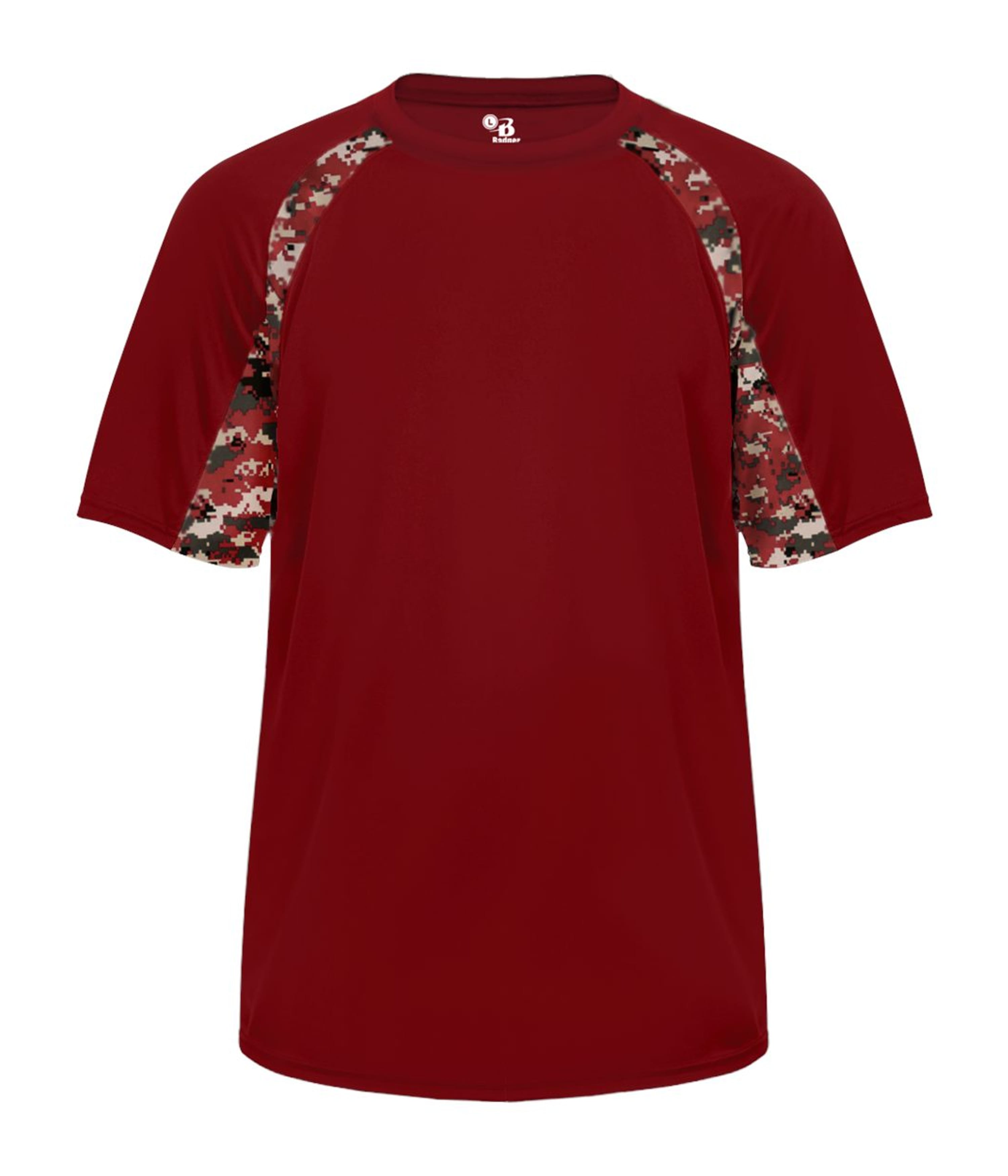 Badger Sport 414000 Digital Hook Tee in CARDINAL/CARDINAL DIGI (BA)
