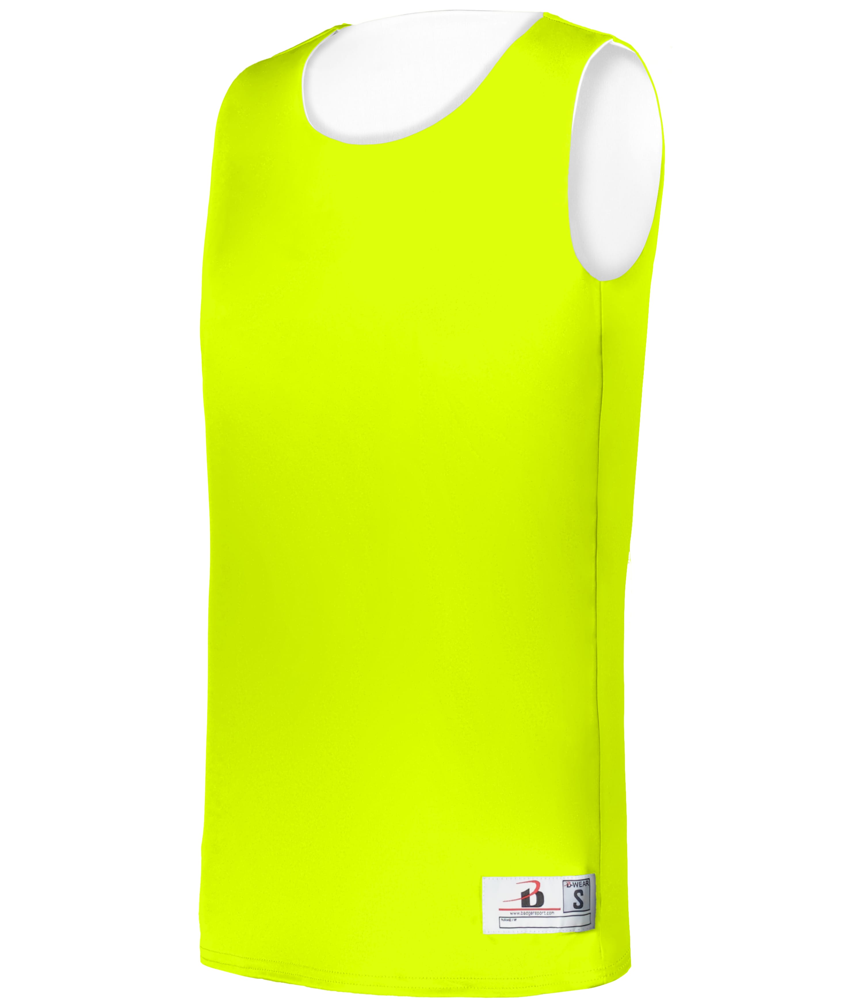 LADIES B-CORE REVERSIBLE BASKETBALL JERSEY - SAFETY YELLOW/WHITE (BA)