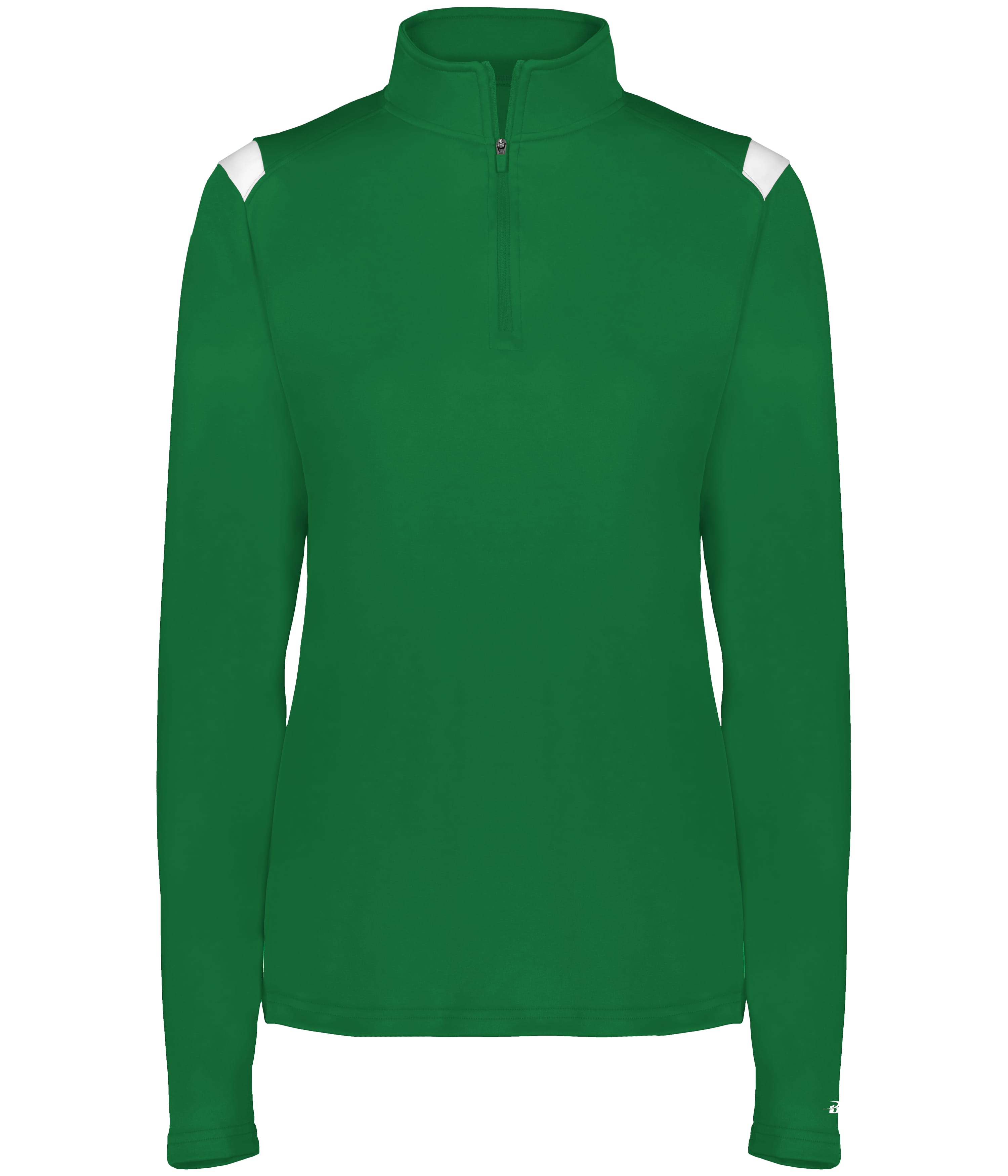 Badger Sport 426600 Ladies On The Rise 1/4 Zip Pullover in KELLY/WHITE (BA)