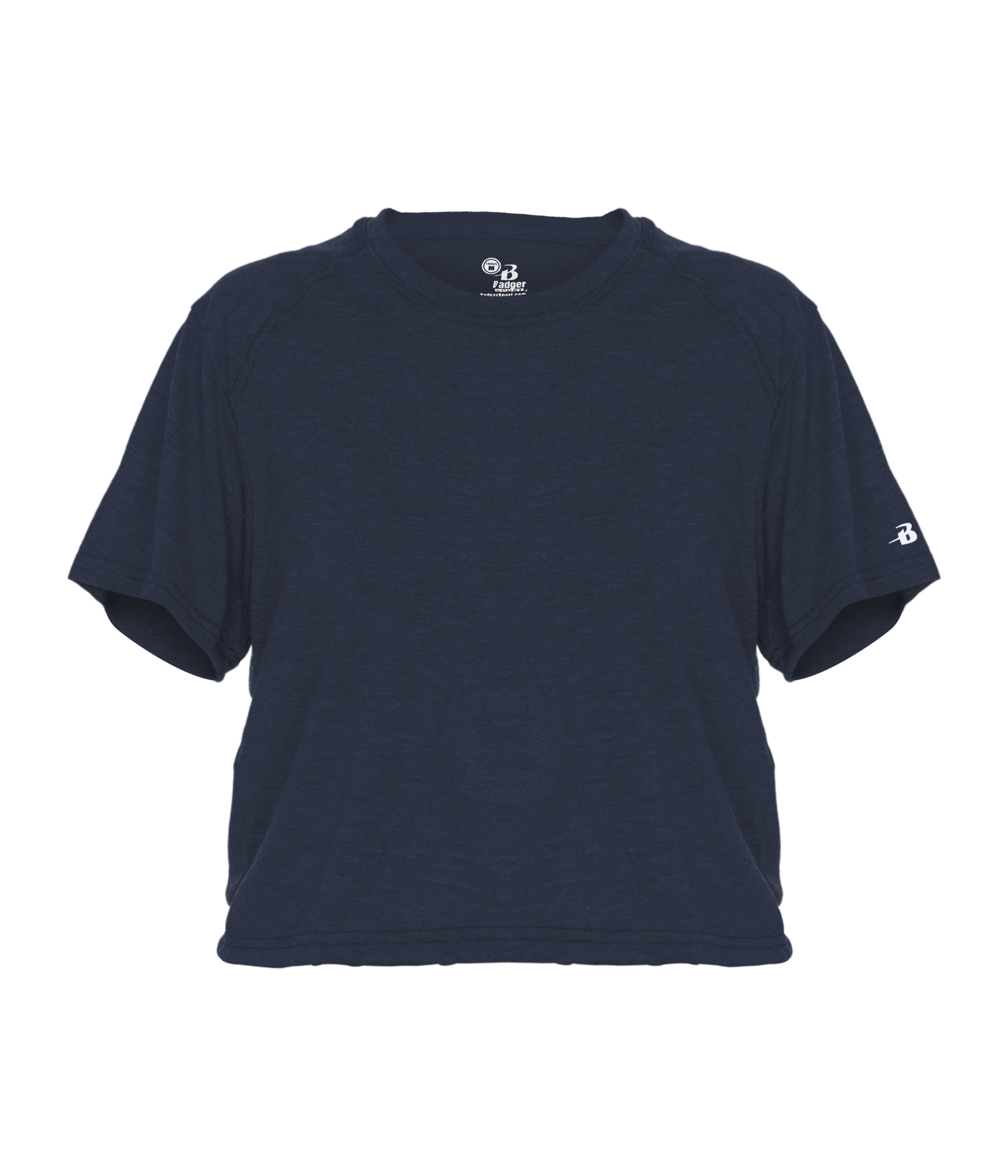 LADIES TRI-BLEND CROP TEE