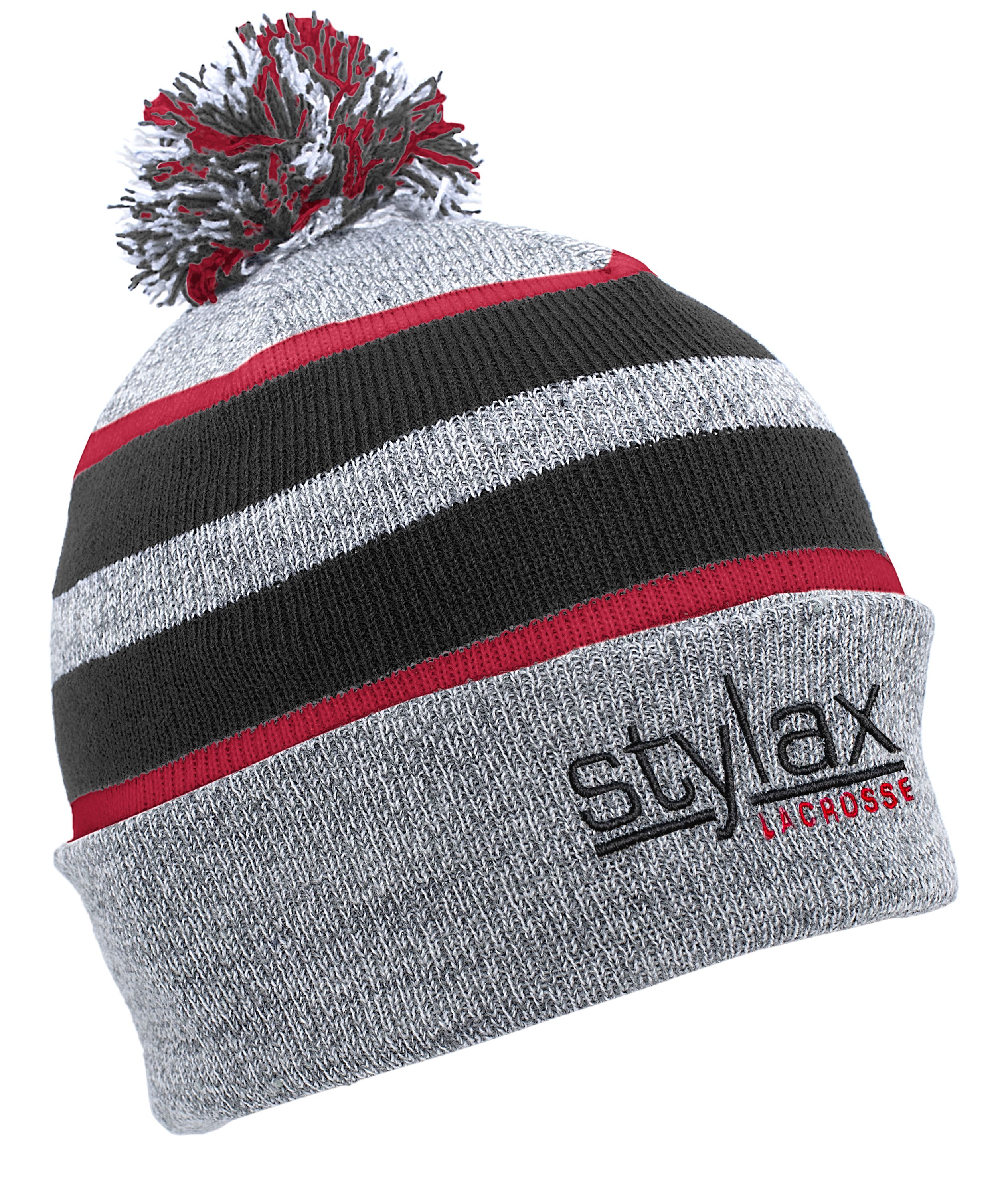 Knit Fold Over Pom-Pom Beanie