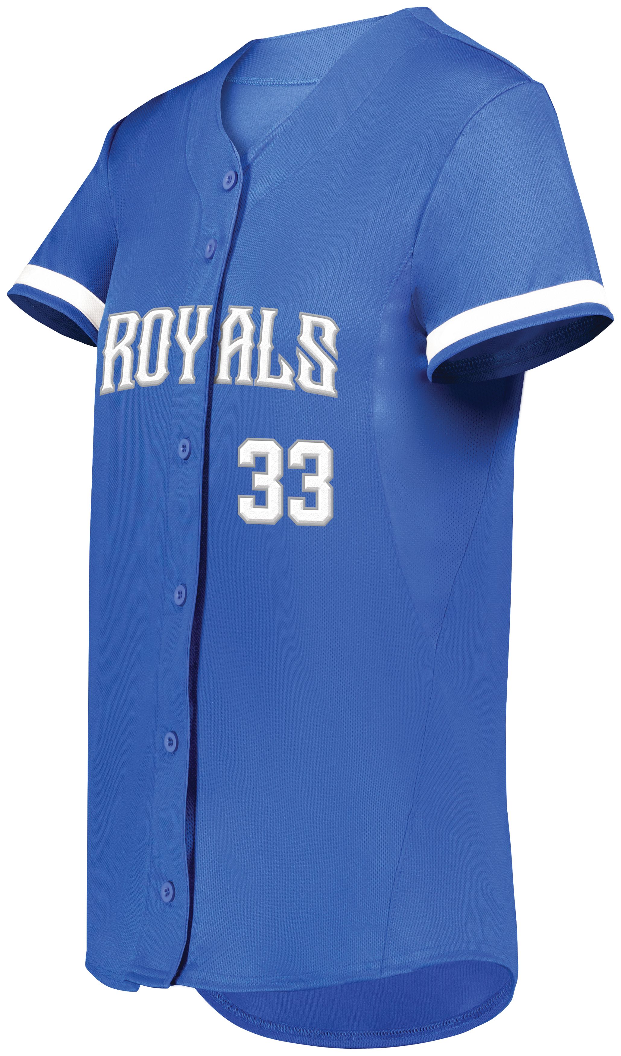 Girls Cutter+ Full Button Softball Jersey