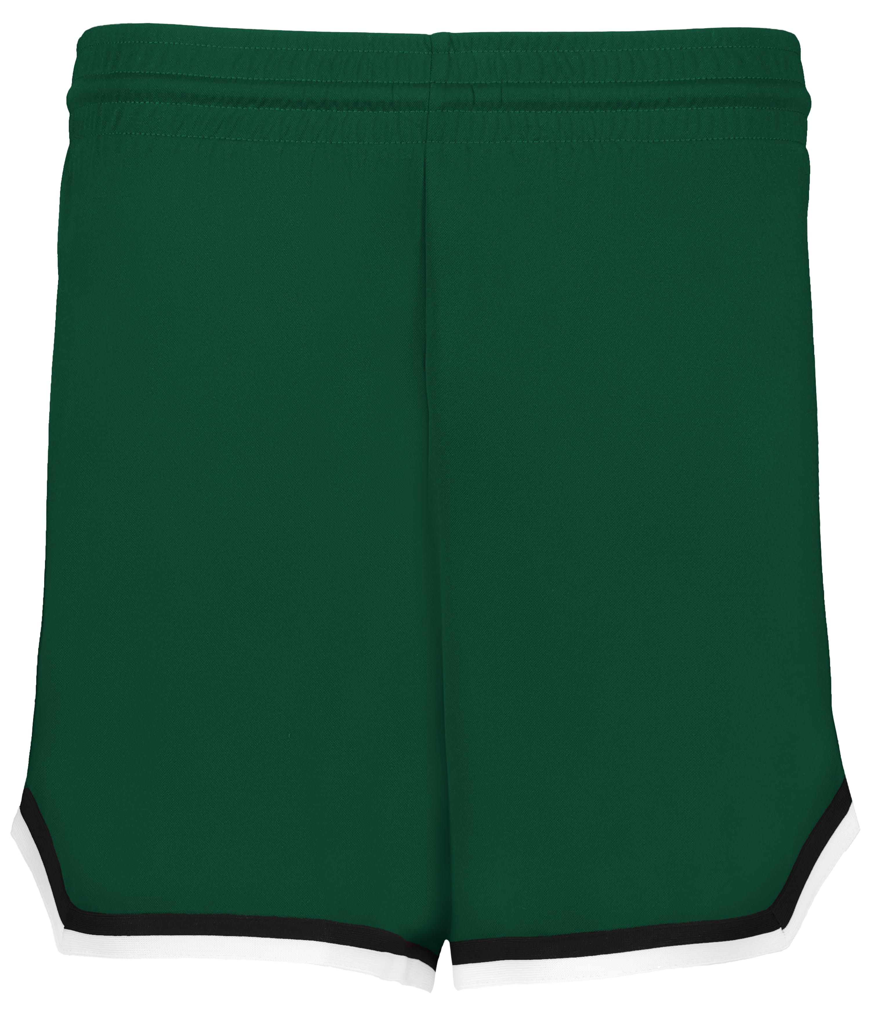 Alleson Athletic A56000 Ladies Retro Basketball Shorts in FOREST/BLACK/WHITE (BA)
