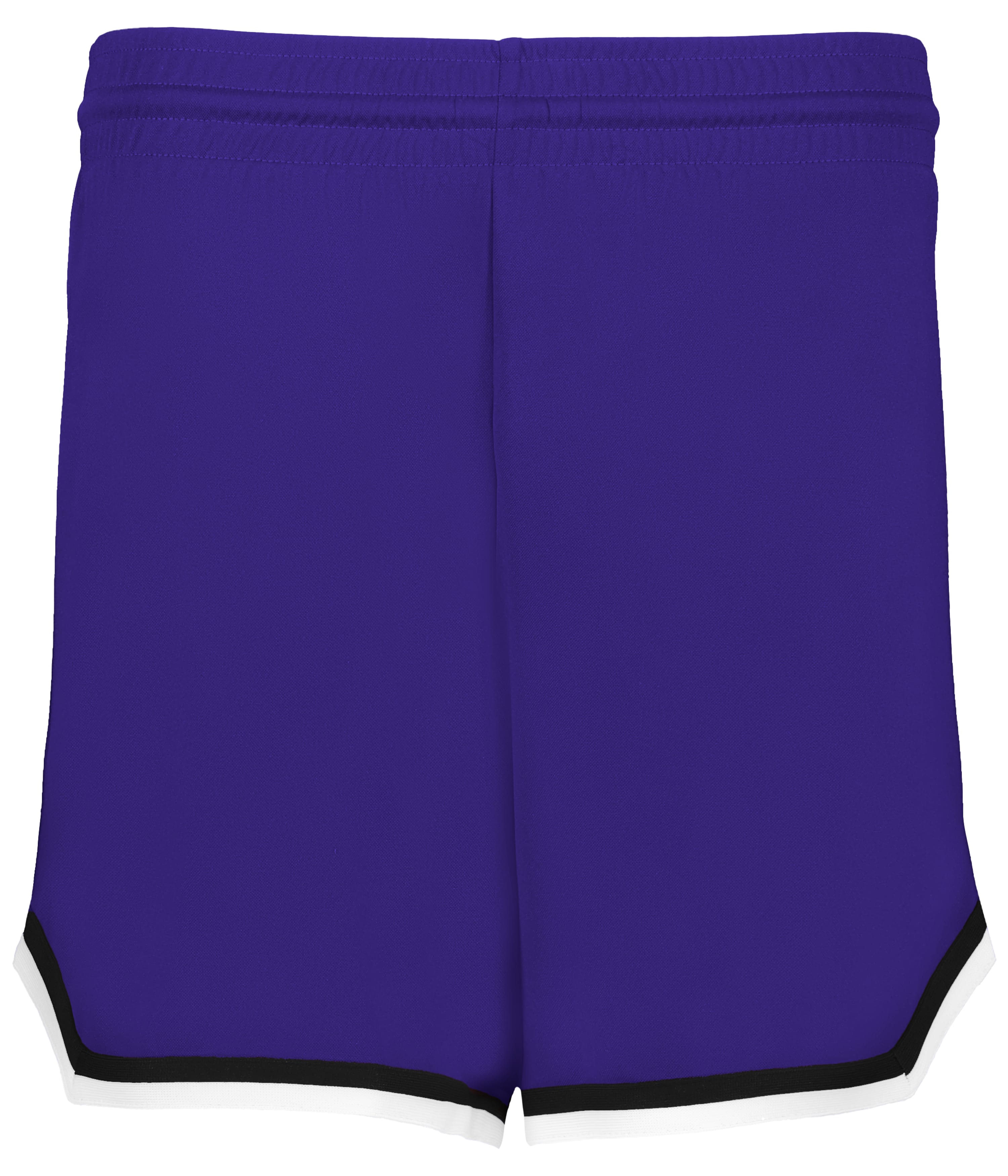 Alleson Athletic A56000 Ladies Retro Basketball Shorts in PURPLE/BLACK/WHITE (BA)