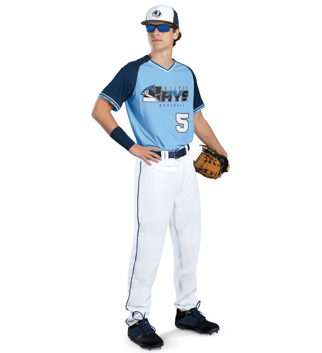 Russell Athletic Piped Diamond Series 2.0 - Pantaloni Unisex Da Baseball (adulti) Con Ginocchia Rinforzate
