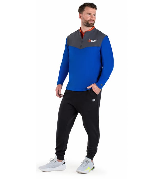 Russell Sideline Grid 1/4 Zip Pullover R03GKM | Grid Fleece