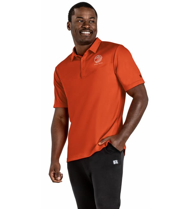 Russell Sideline Grid Polo R10GKM | Dri‑Power Moisture‑Wicking
