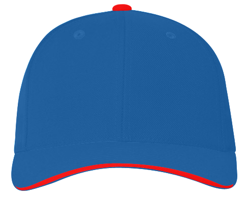 Brushed Twill Cap With Sandwich Bill Front