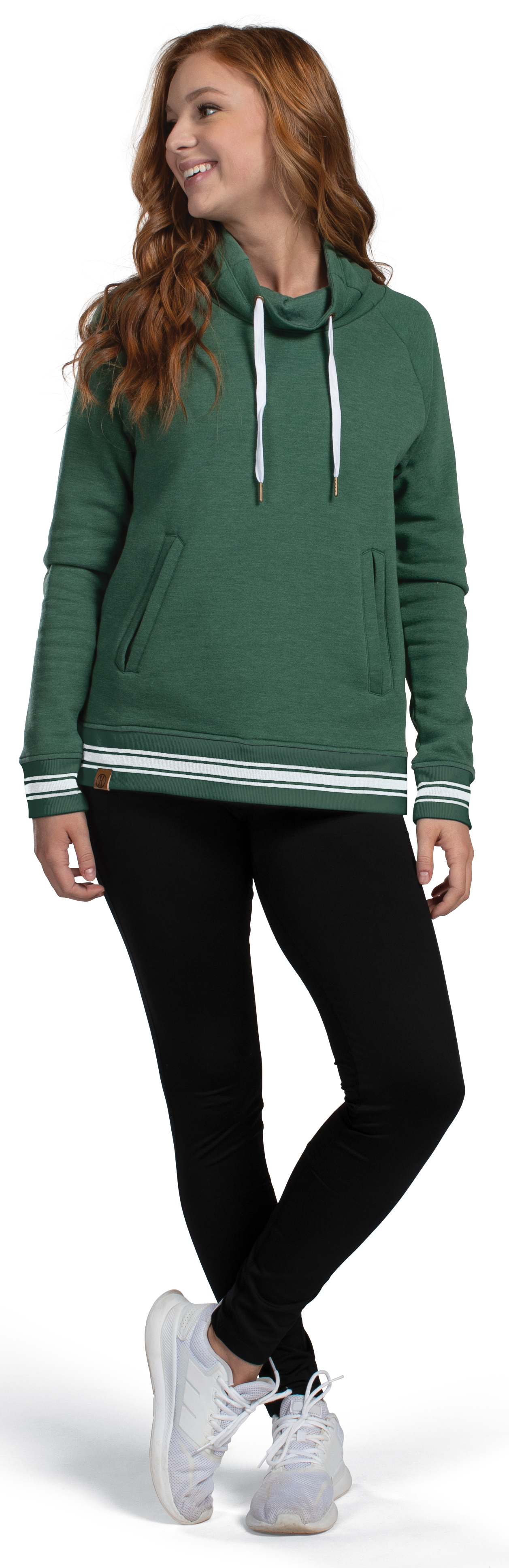 Ladies All-American Funnel Neck Pullover Silo
