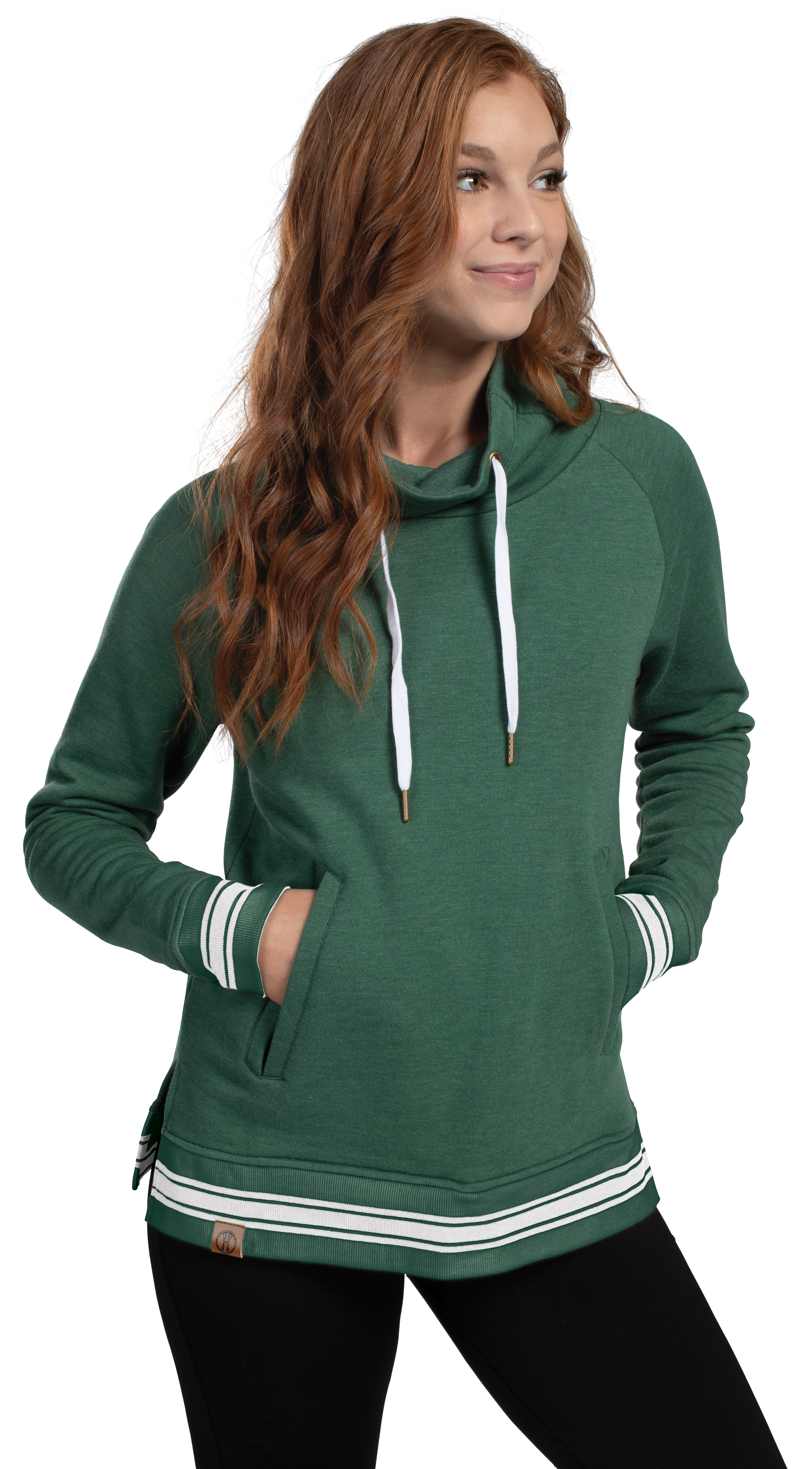 Ladies All-American Funnel Neck Pullover Silo