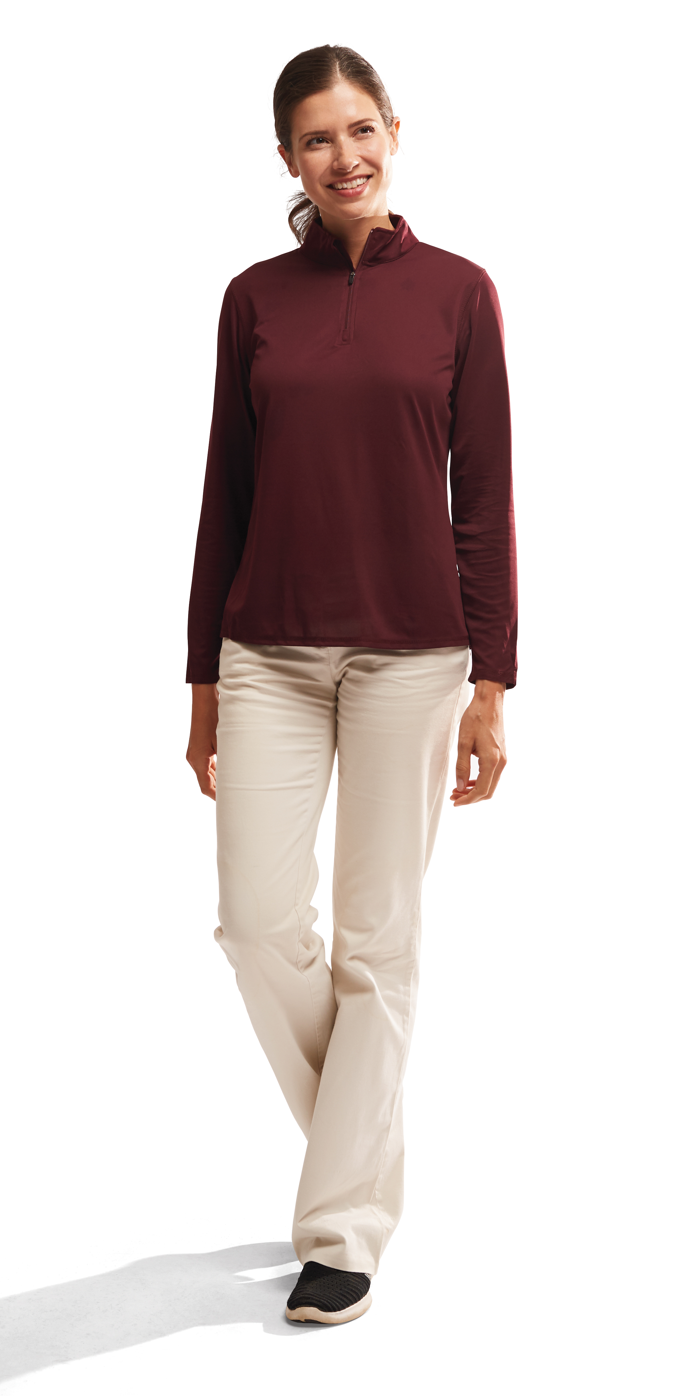 Ladies Attain Wicking 1/4 Zip Pullover Alt