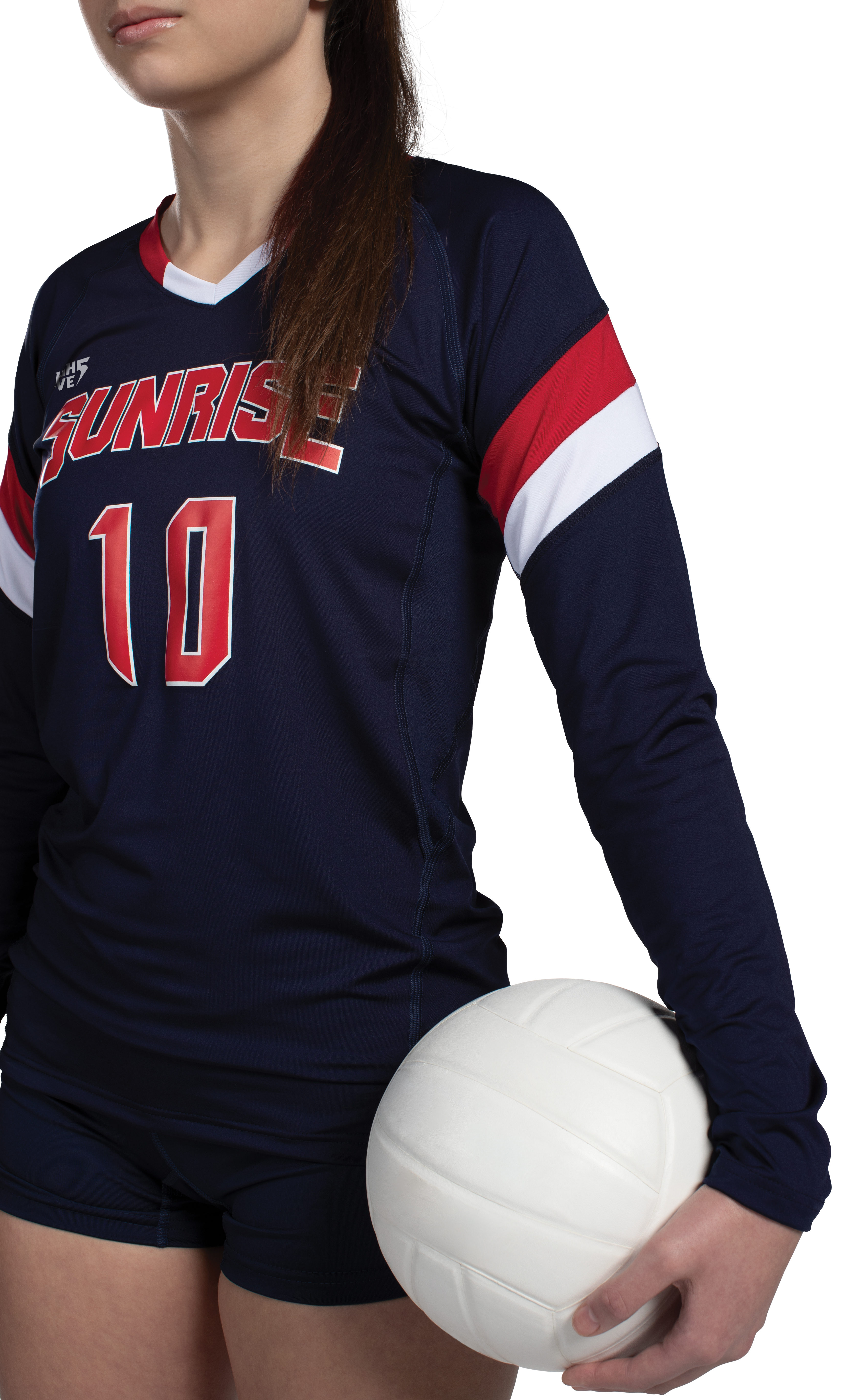 Girls TruHit Tri-Color Long Sleeve Jersey Silo