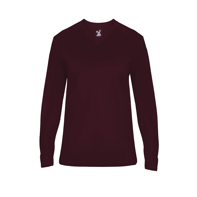 LADIES ULTIMATE V-NECK LONG SLEEVE TEE front