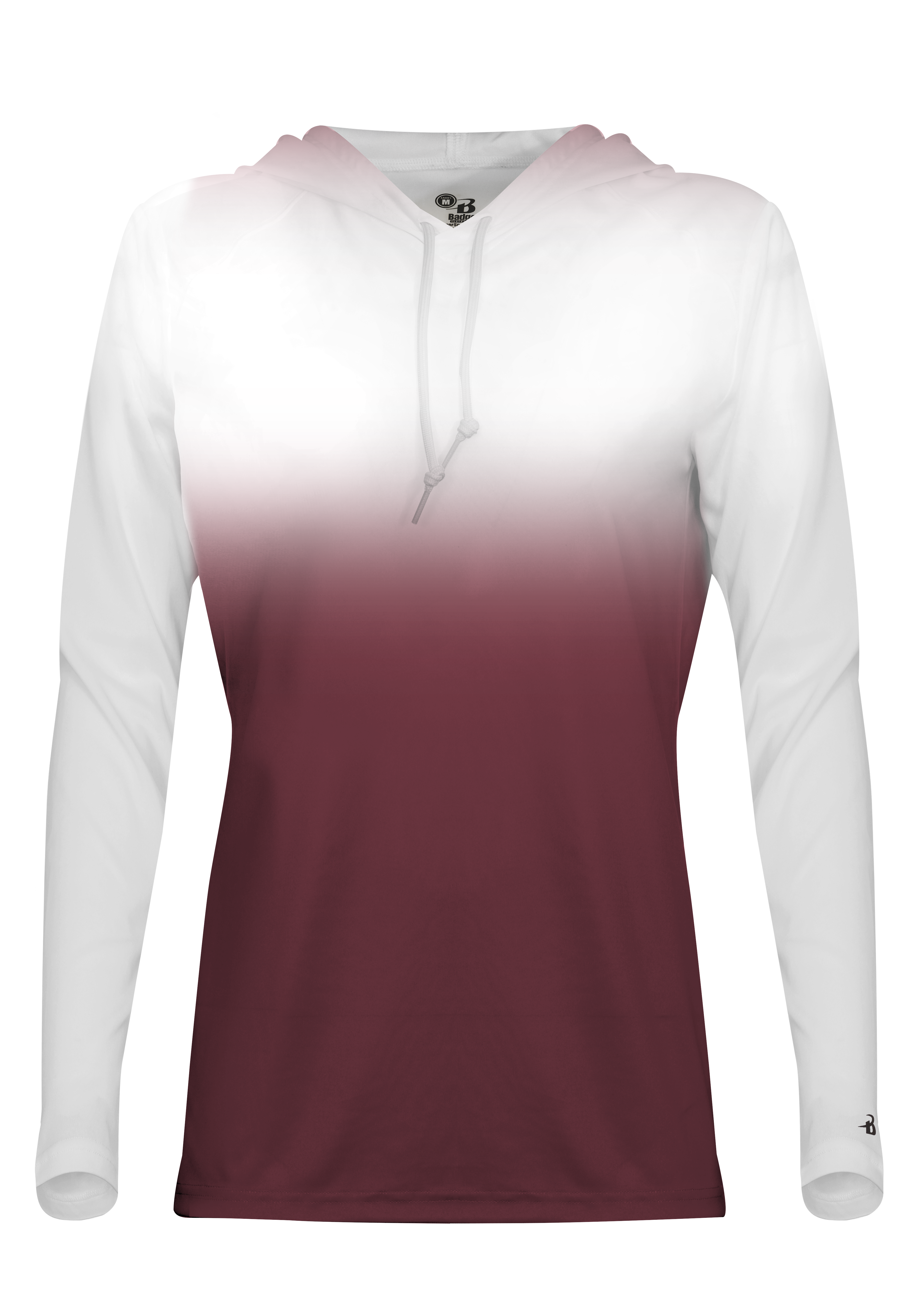 OMBRE WOMEN'S HOOD TEE lside