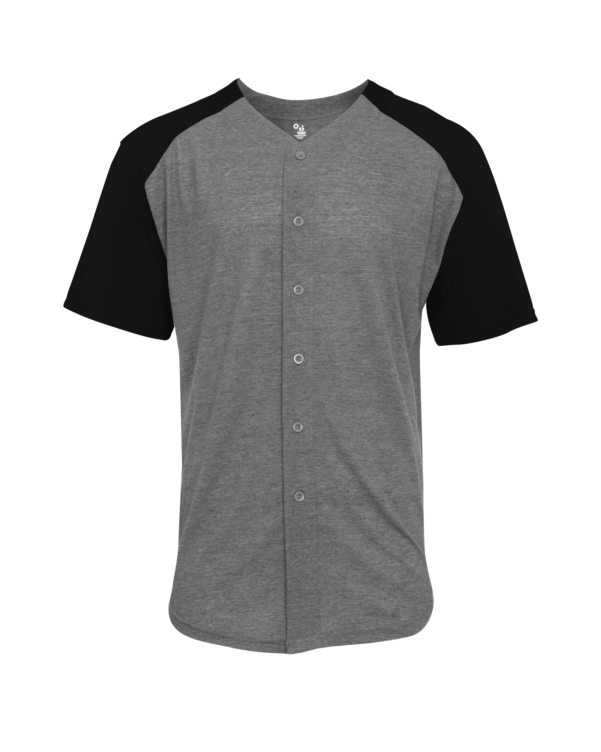 TRI-BLEND FULL BUTTON TEE back