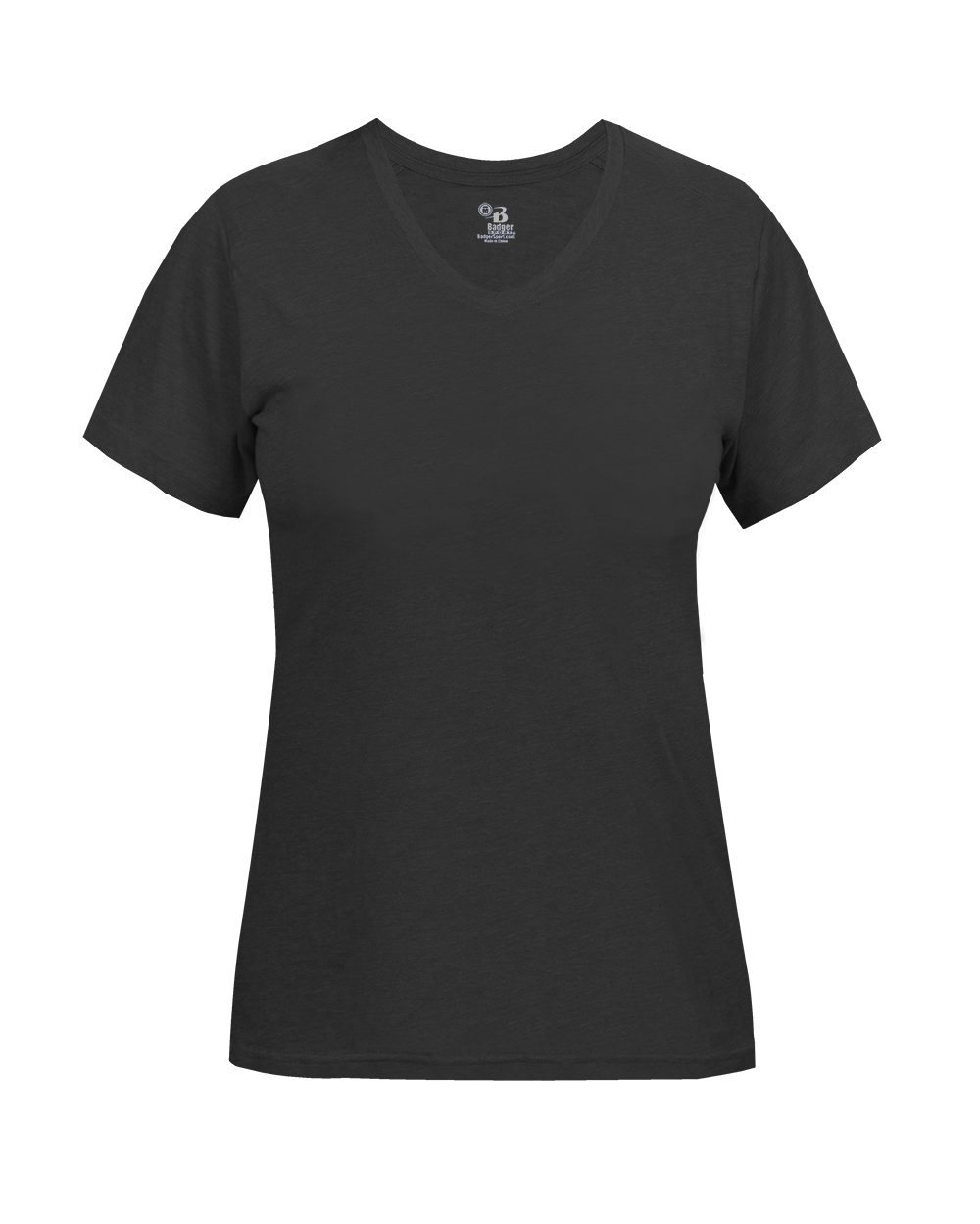 LADIES TRI-BLEND V-NECK TEE front