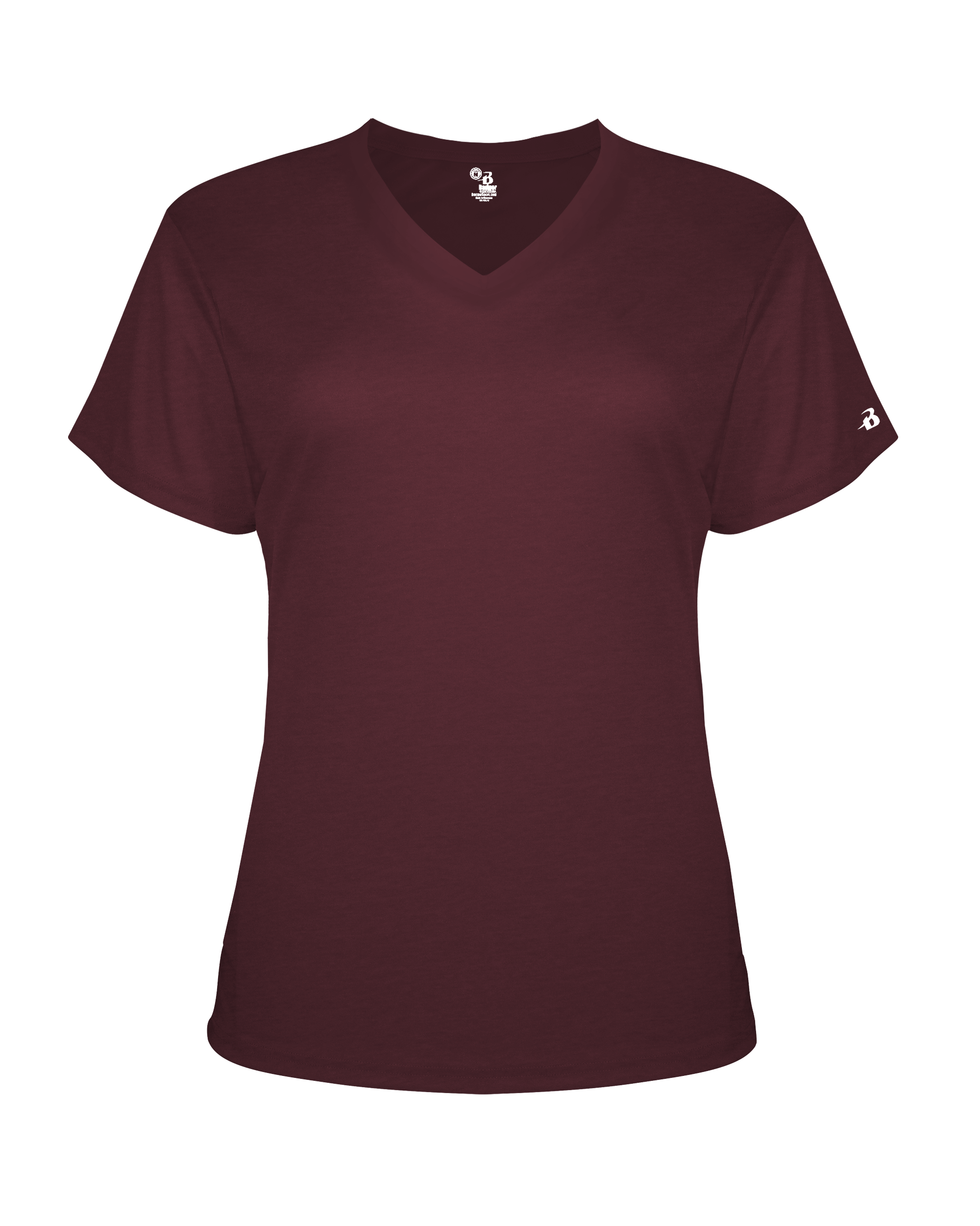 LADIES TRI-BLEND V-NECK TEE front