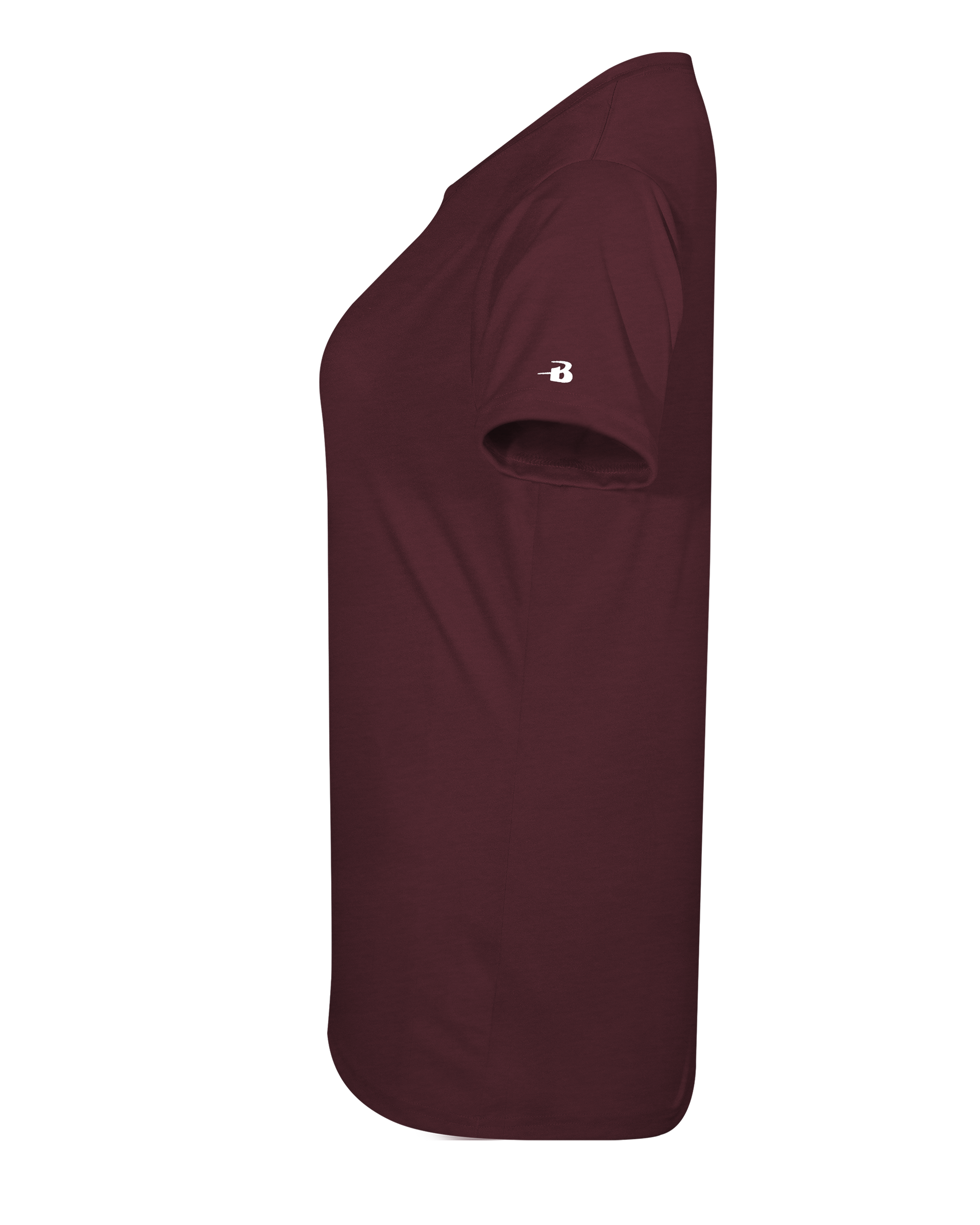 LADIES TRI-BLEND V-NECK TEE lside