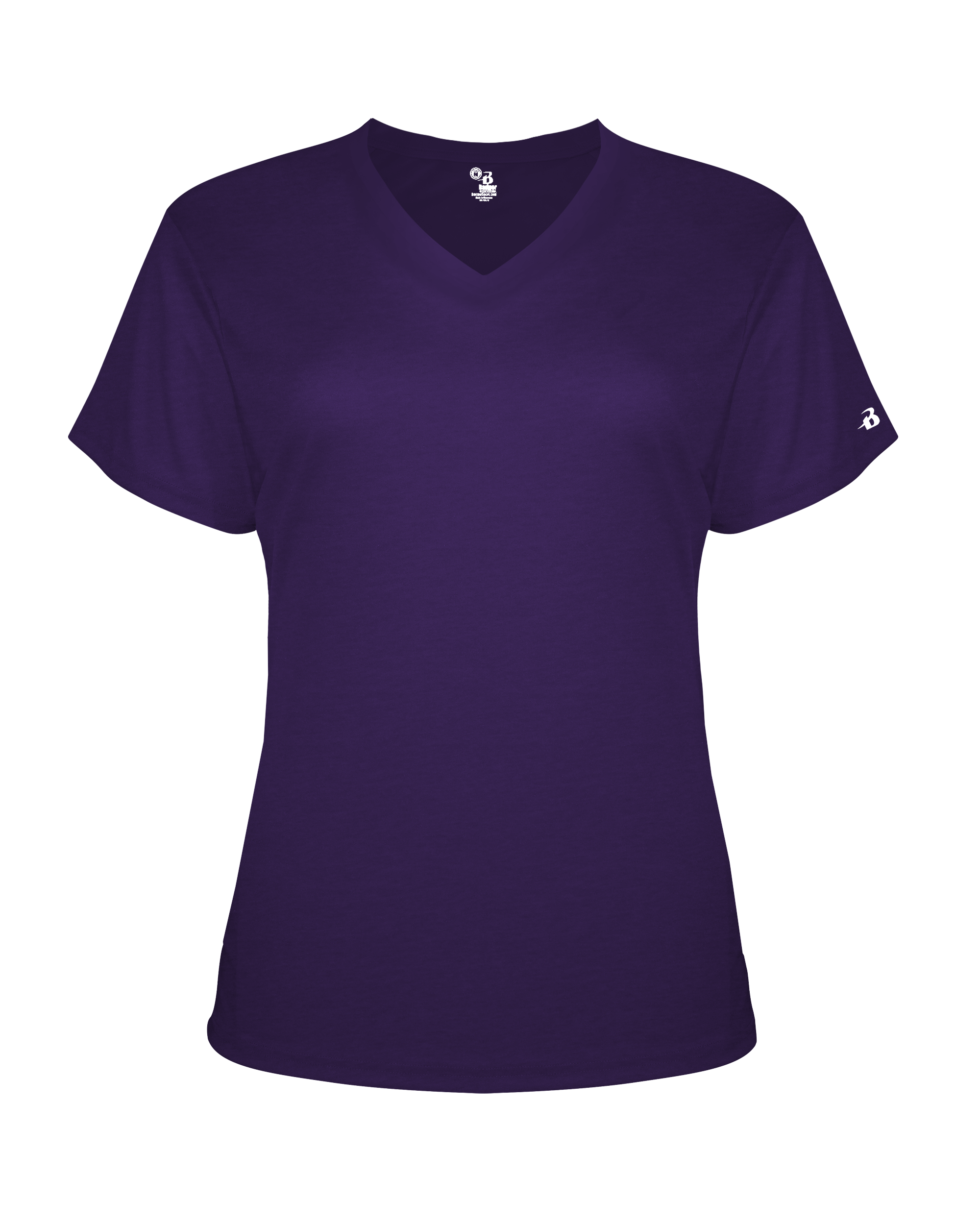 LADIES TRI-BLEND V-NECK TEE front