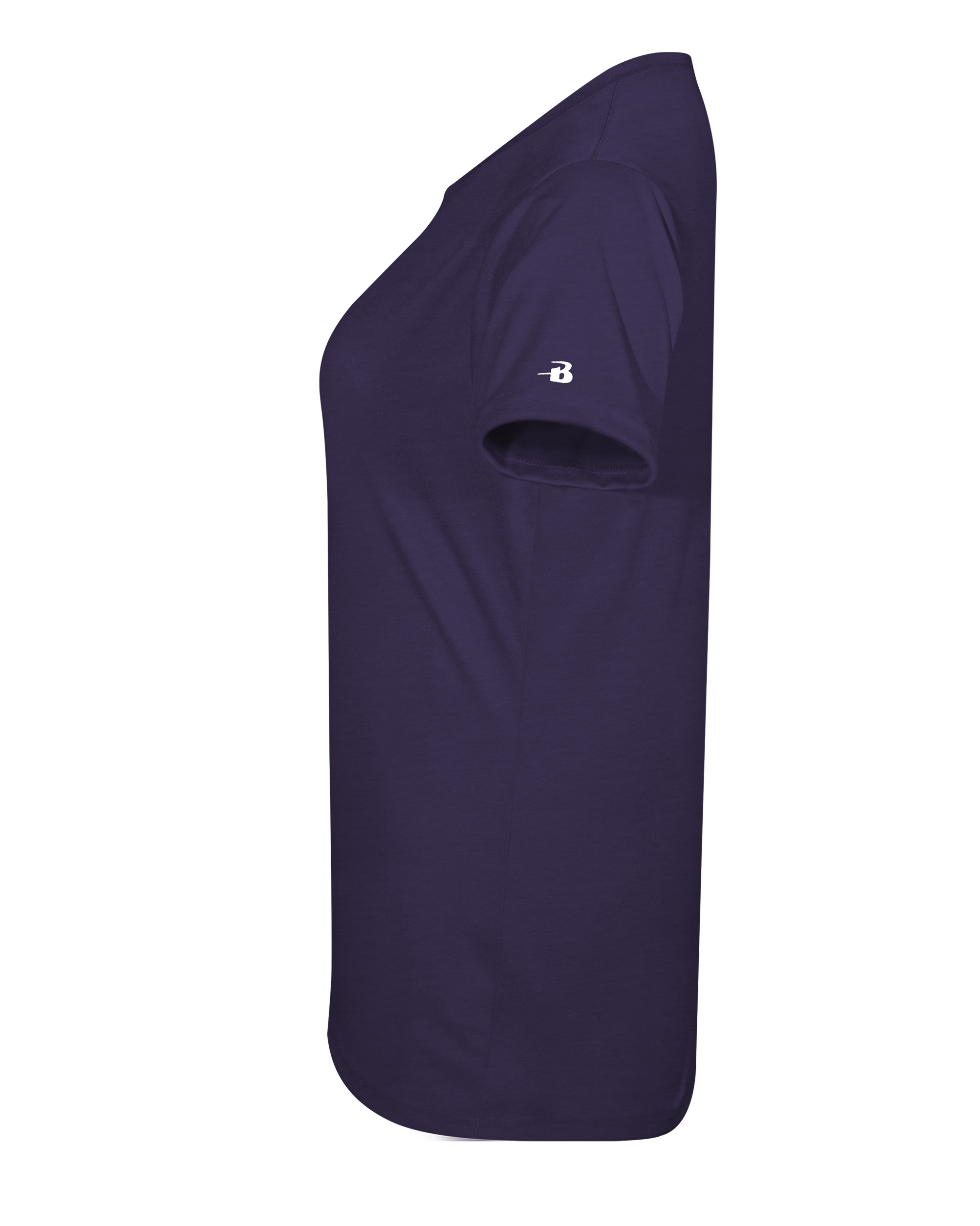LADIES TRI-BLEND V-NECK TEE lside