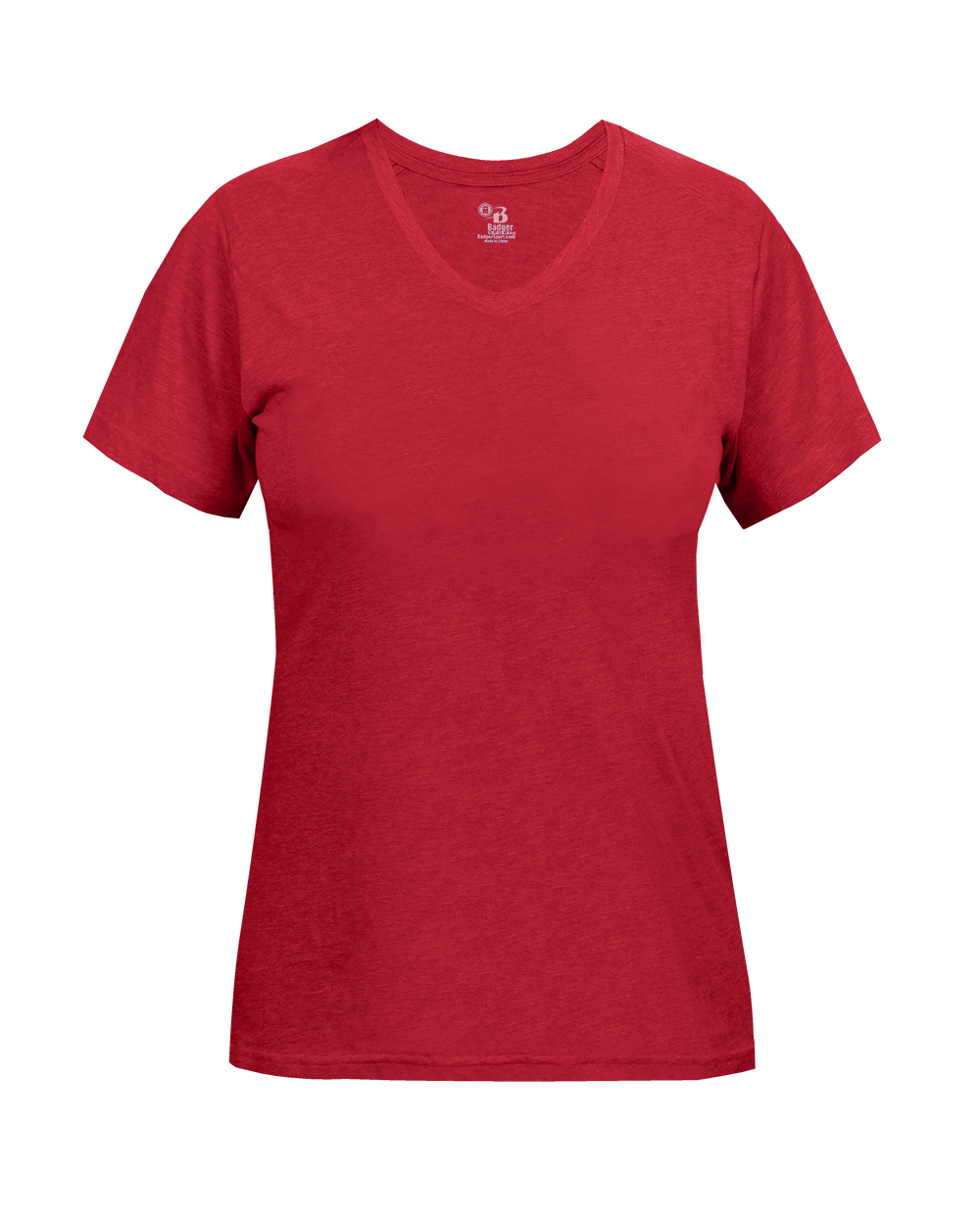 LADIES TRI-BLEND V-NECK TEE front