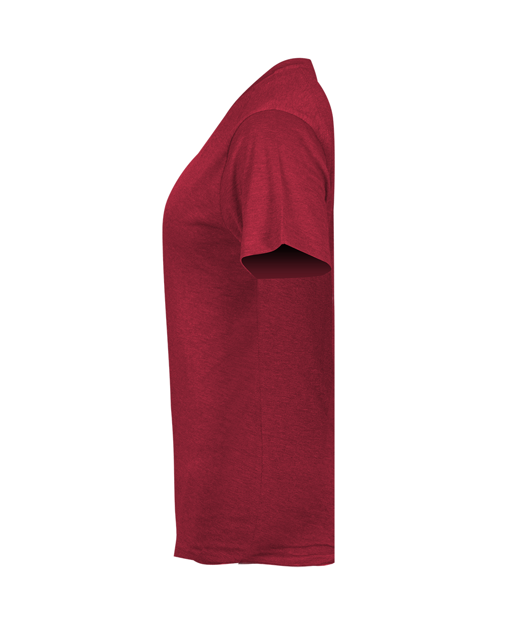 LADIES TRI-BLEND V-NECK TEE lside