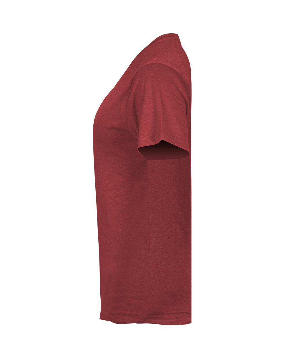 LADIES TRI-BLEND V-NECK TEE lside
