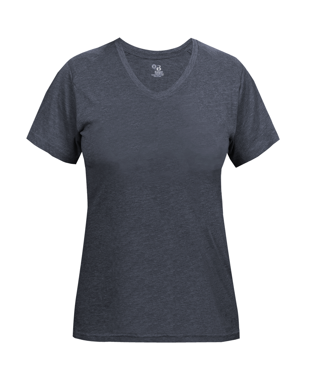 LADIES TRI-BLEND V-NECK TEE front