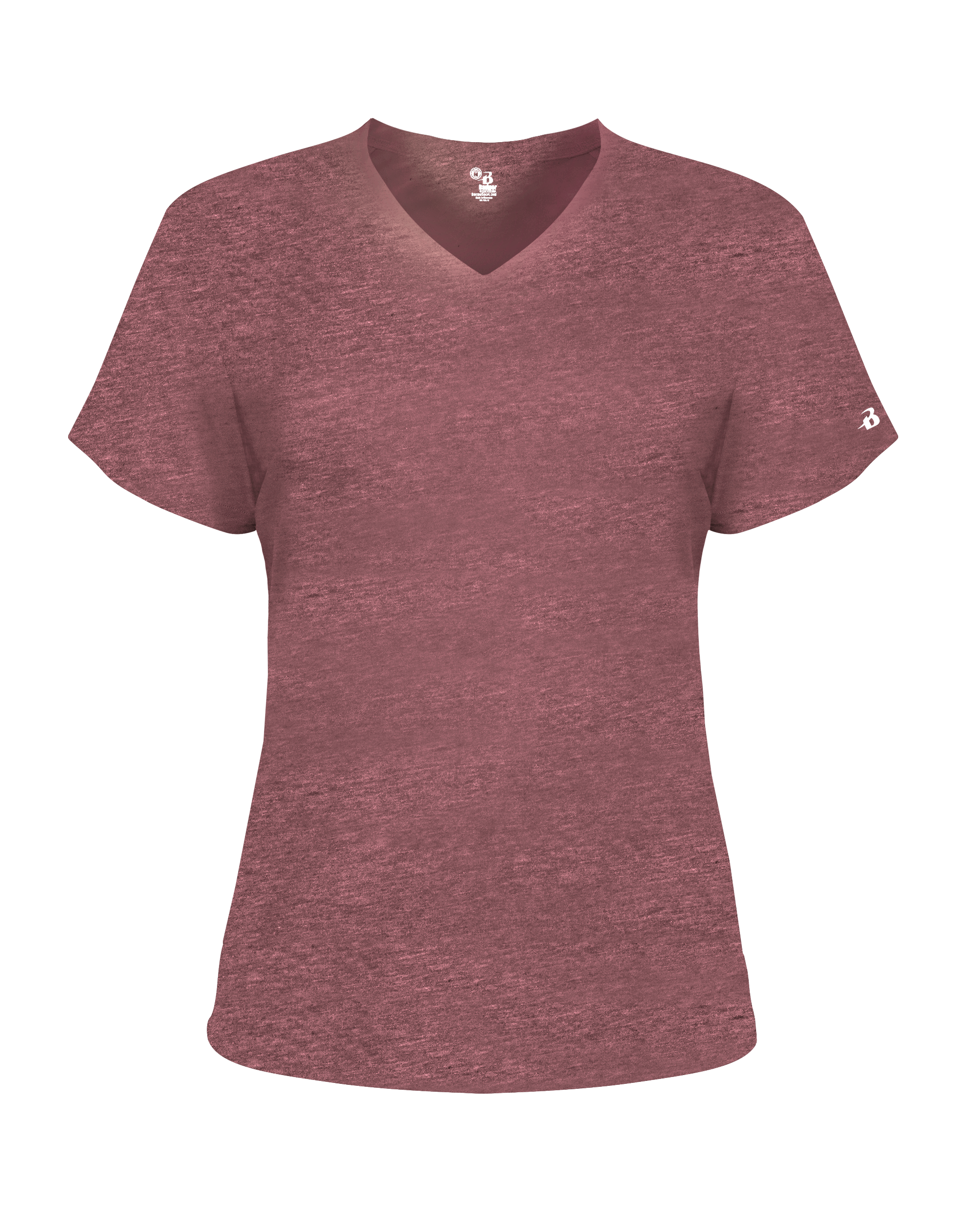 LADIES TRI-BLEND V-NECK TEE front