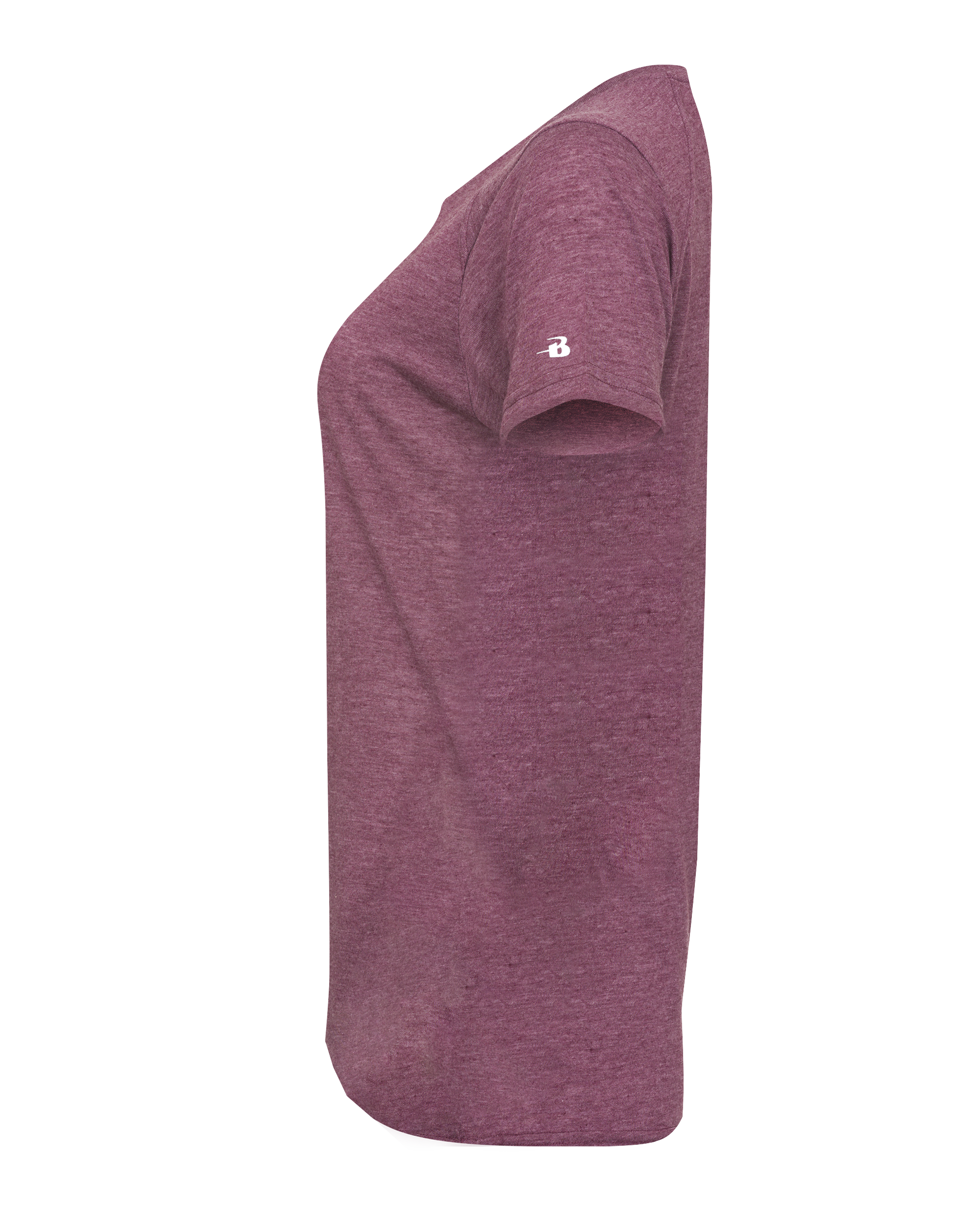 LADIES TRI-BLEND V-NECK TEE lside