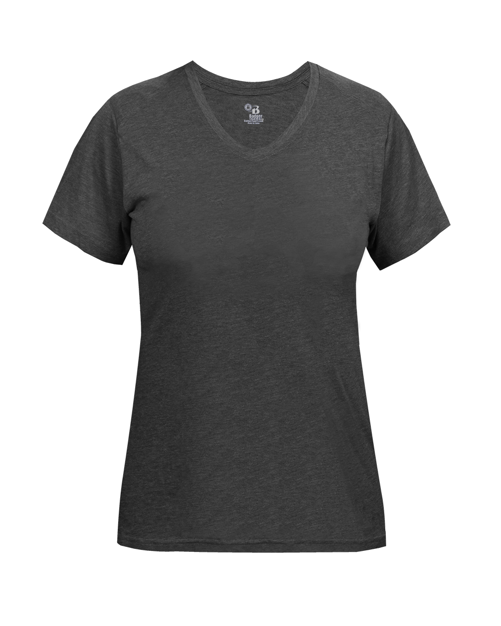 LADIES TRI-BLEND V-NECK TEE lquarter