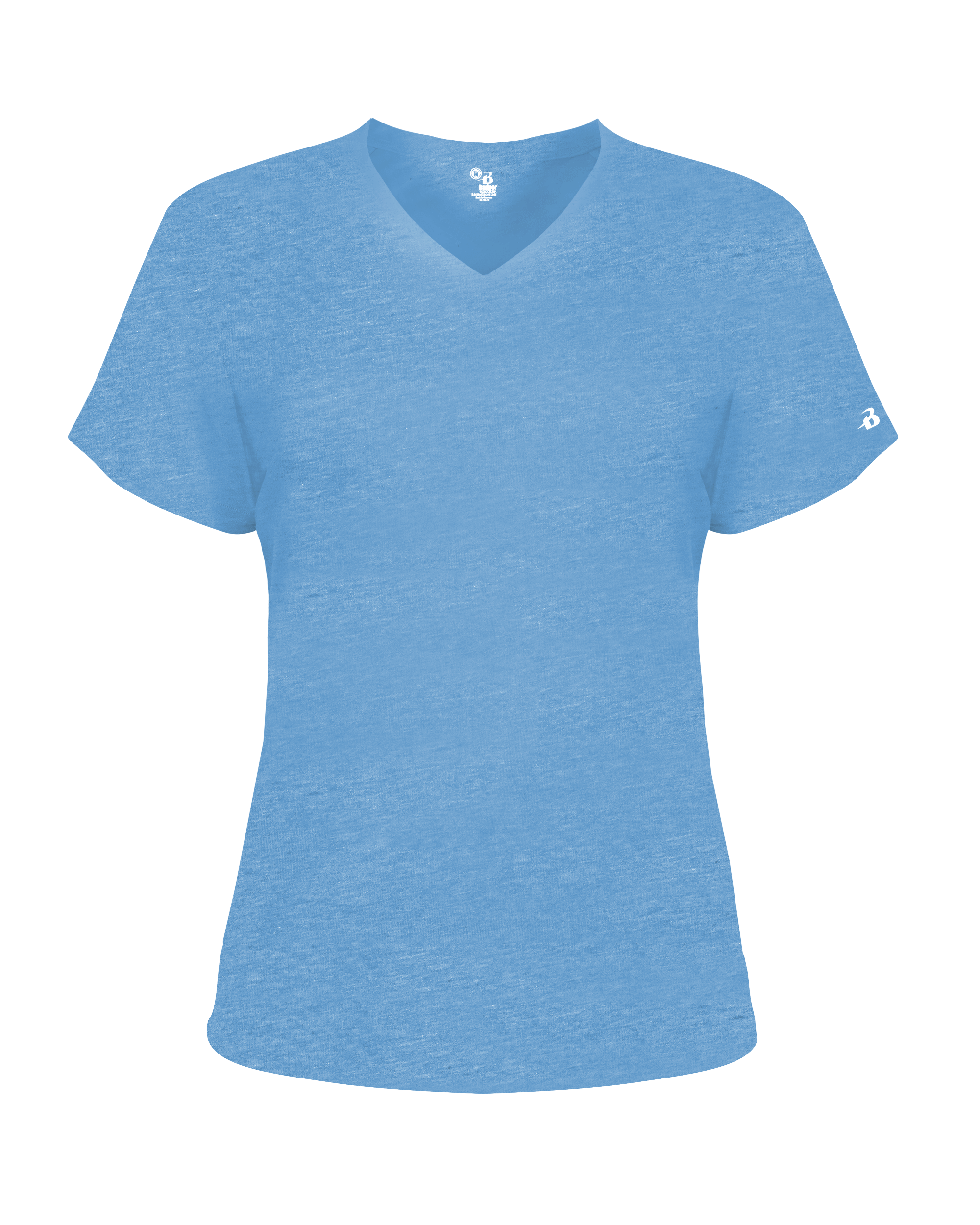LADIES TRI-BLEND V-NECK TEE front