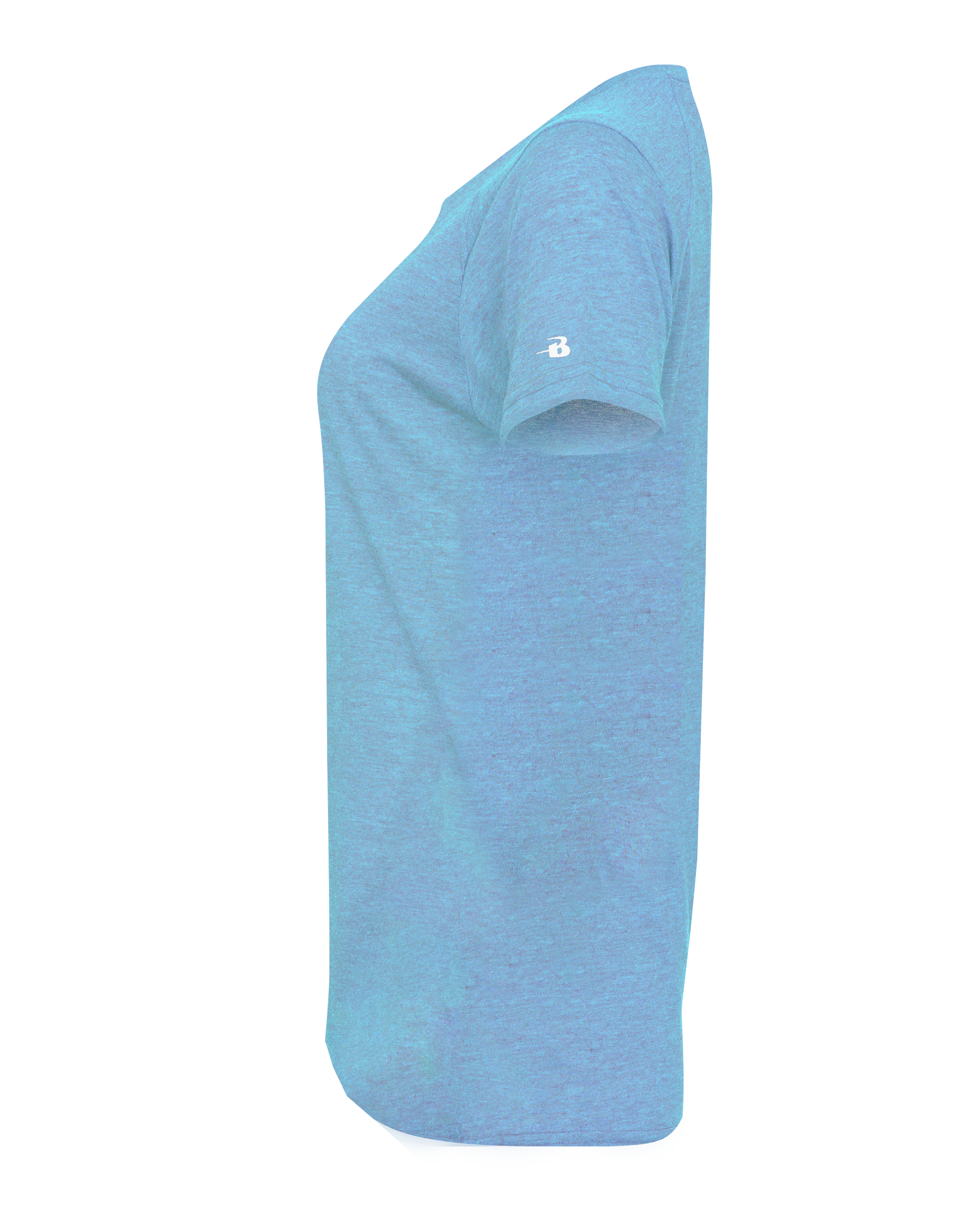 LADIES TRI-BLEND V-NECK TEE lside